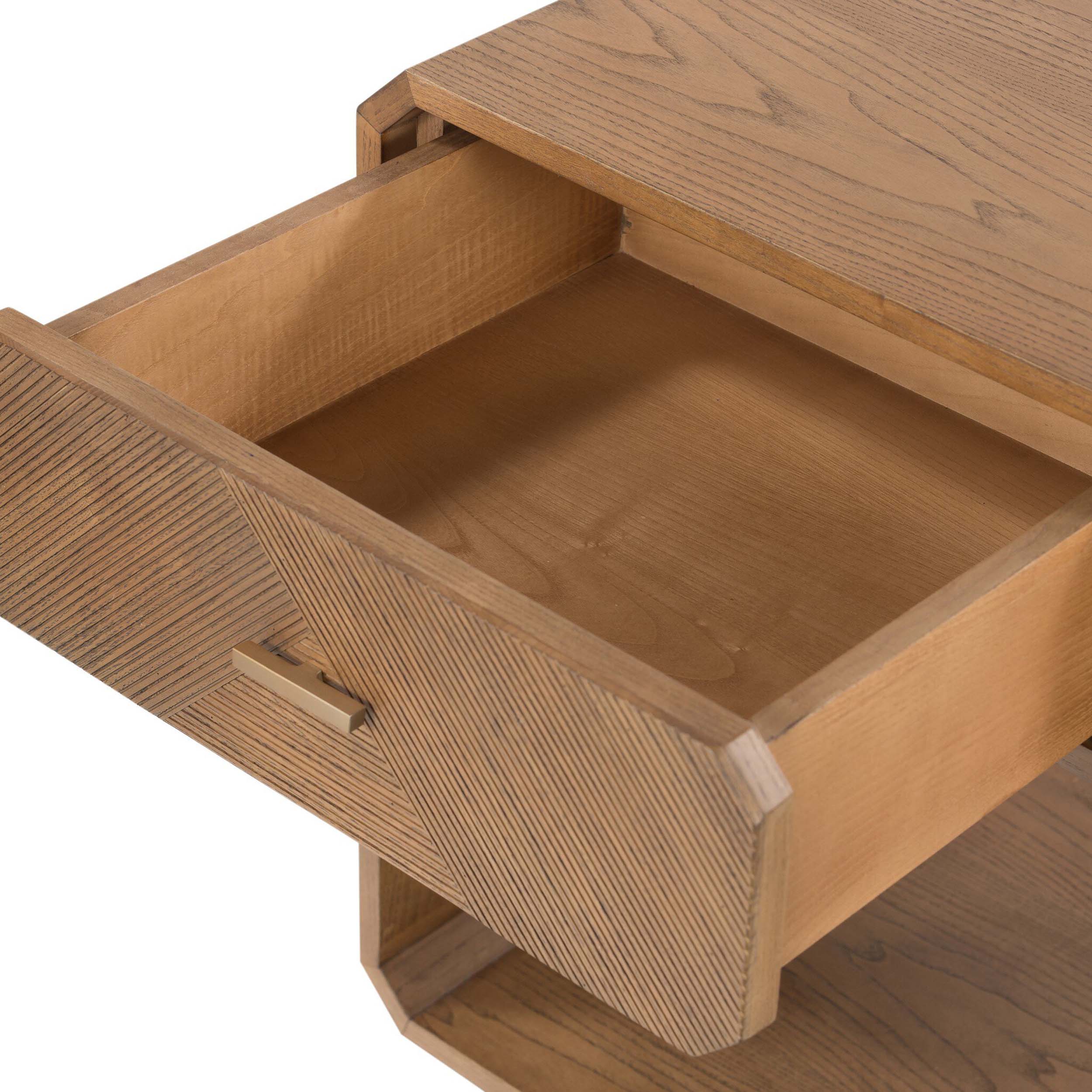 Caspian Nightstand, Smoked Oak Veneer