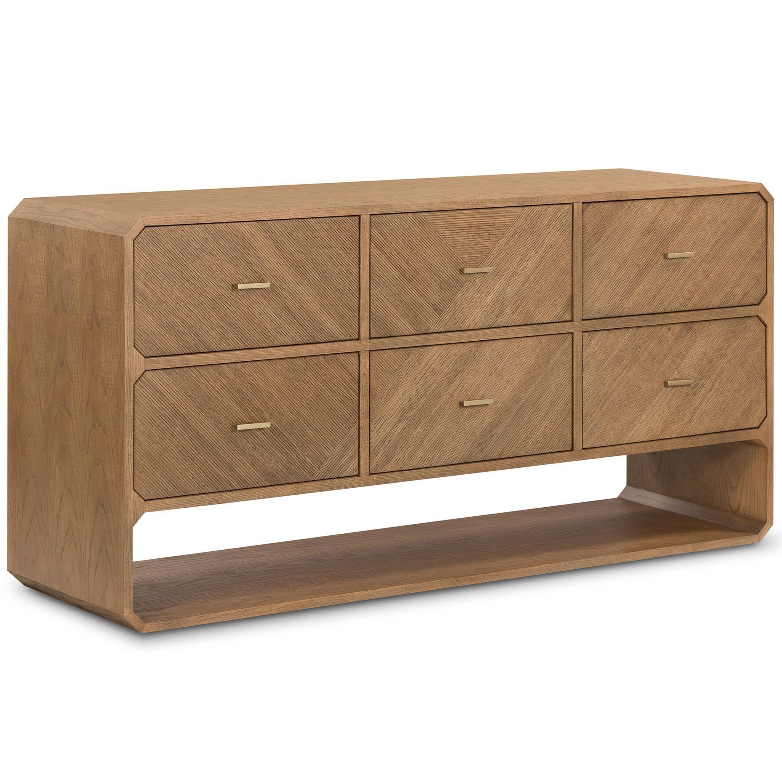 Caspian 6 Drawer Dresser, Natural Ash