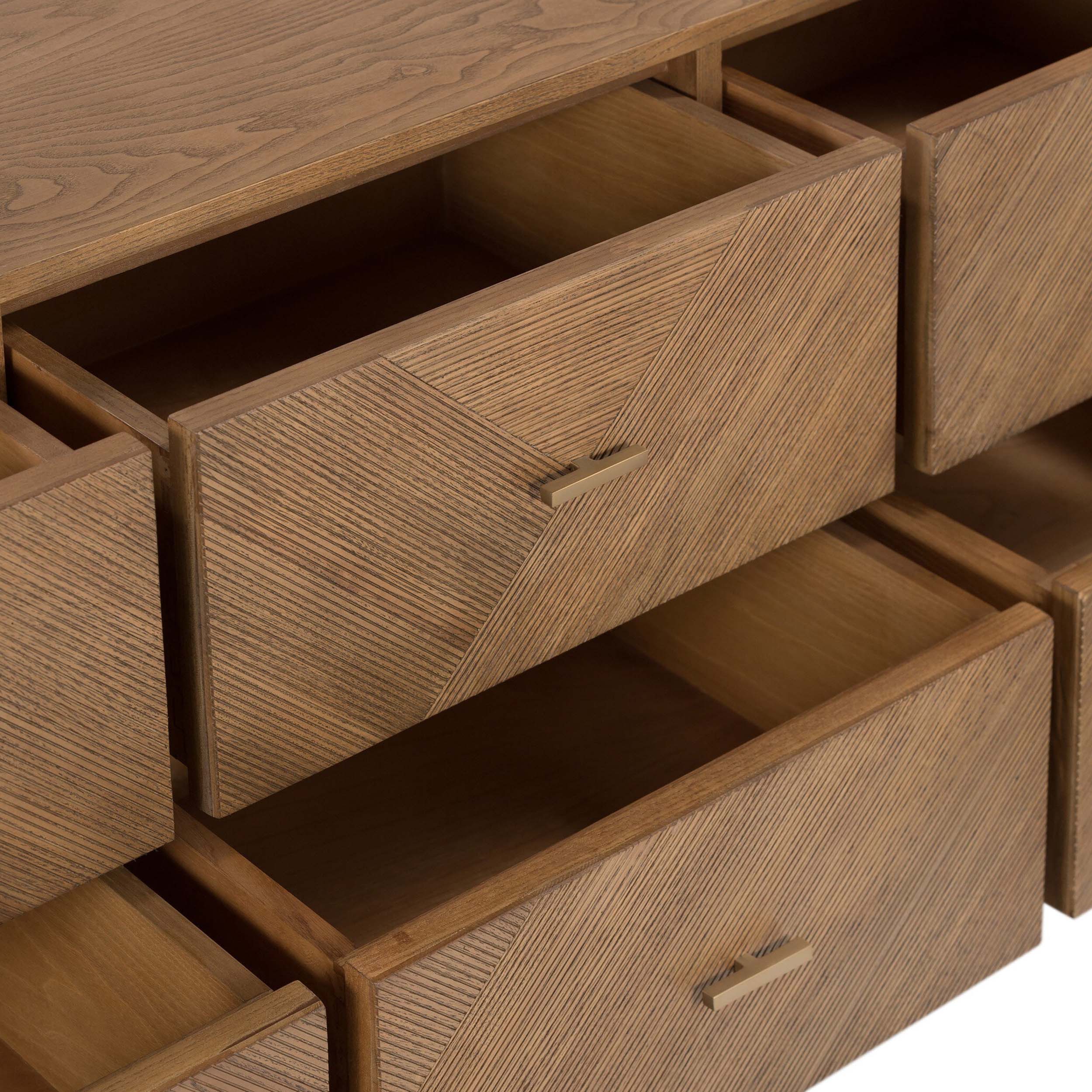 Caspian 6 Drawer Dresser, Natural Ash