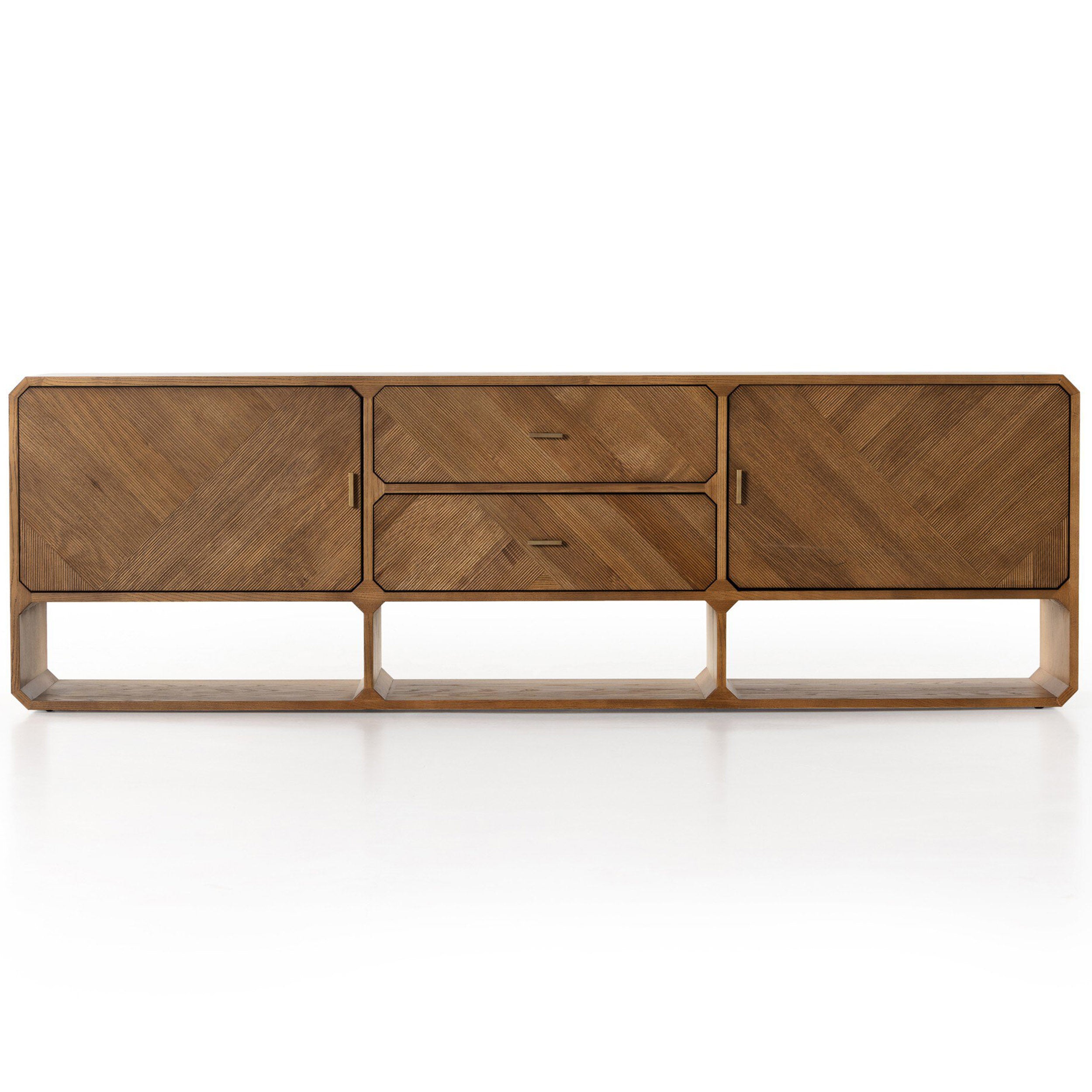 Caspian Media Console, Natural Ash