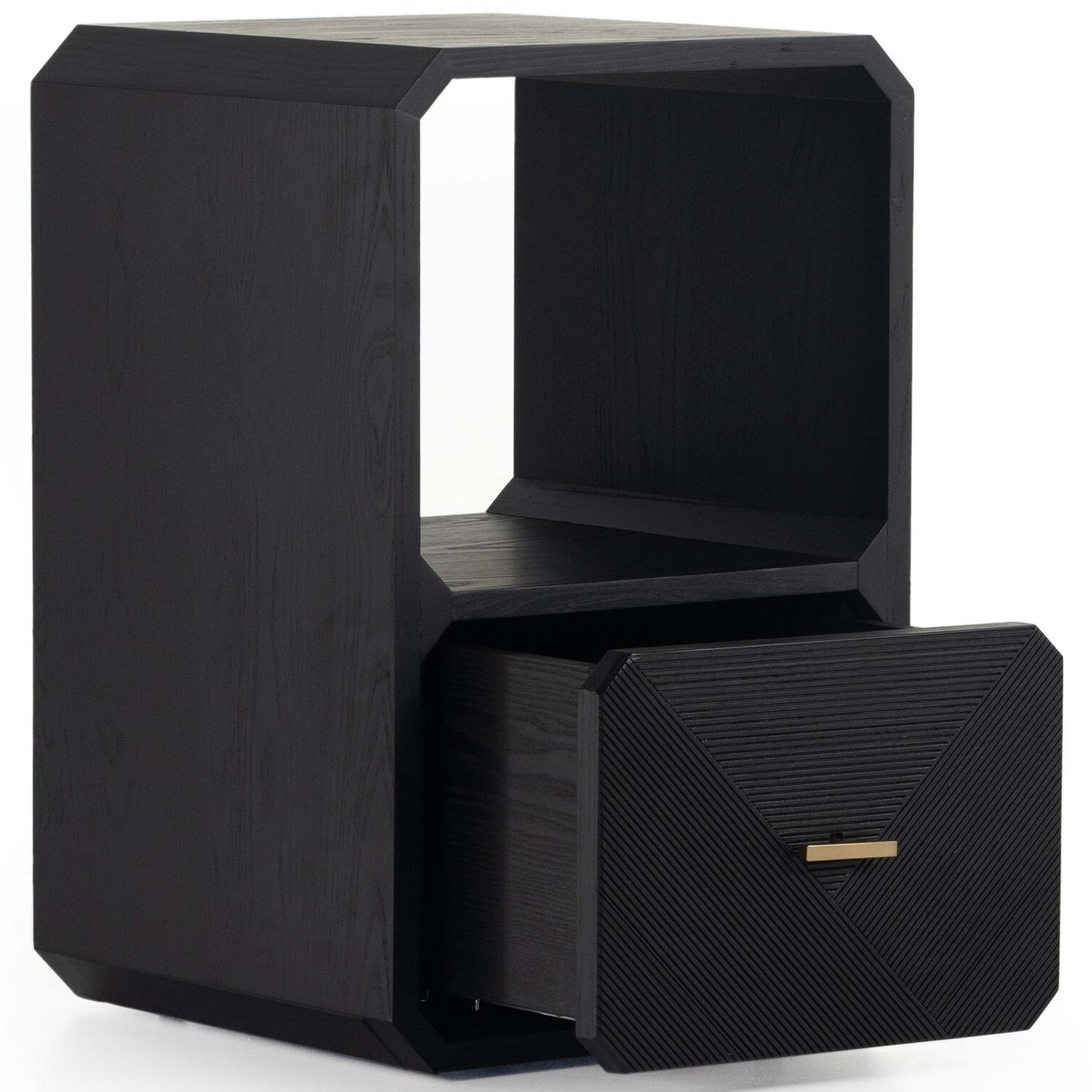 Caspian End Table, Black Ash Veneer