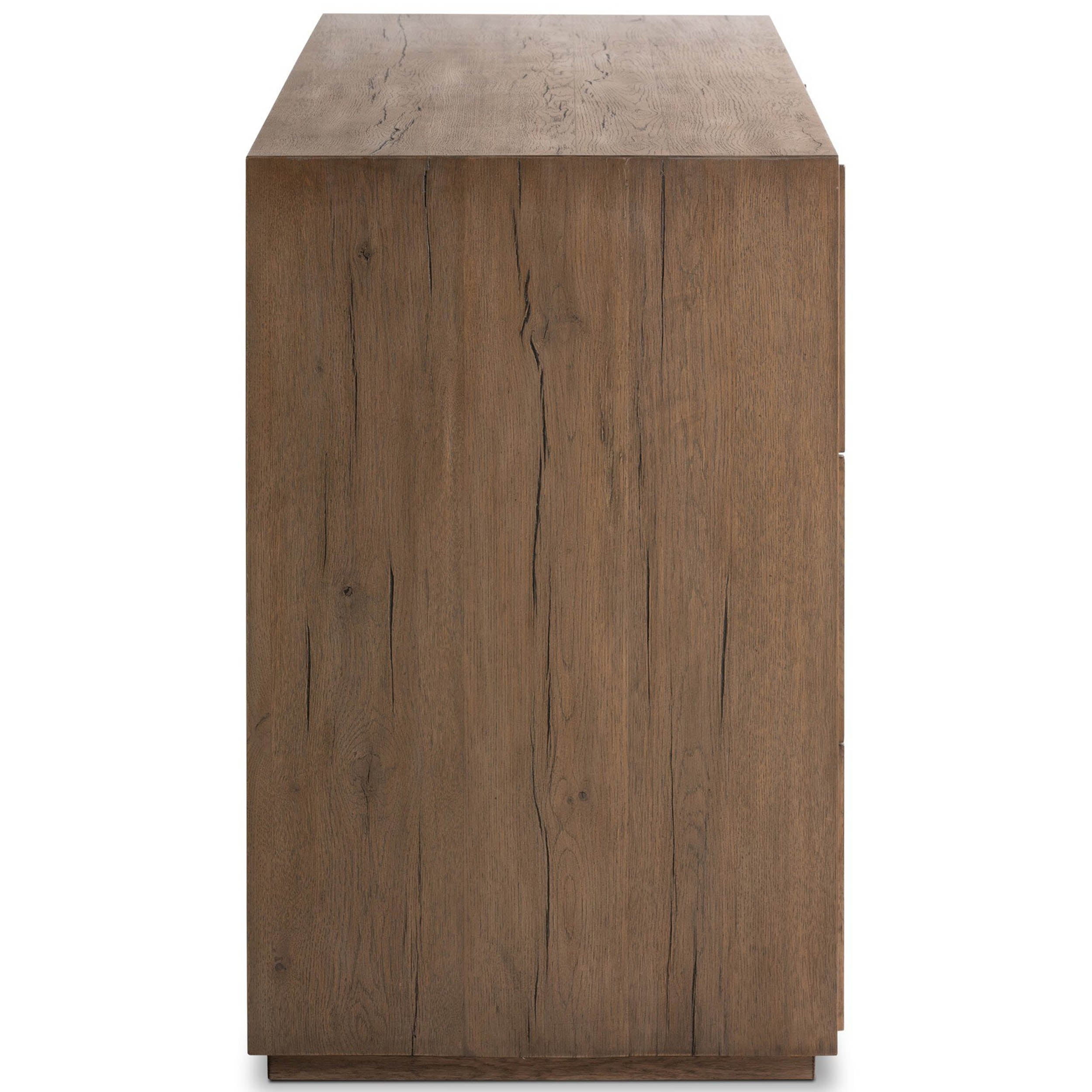Leo 6 Drawer Dresser, Rustic Grey