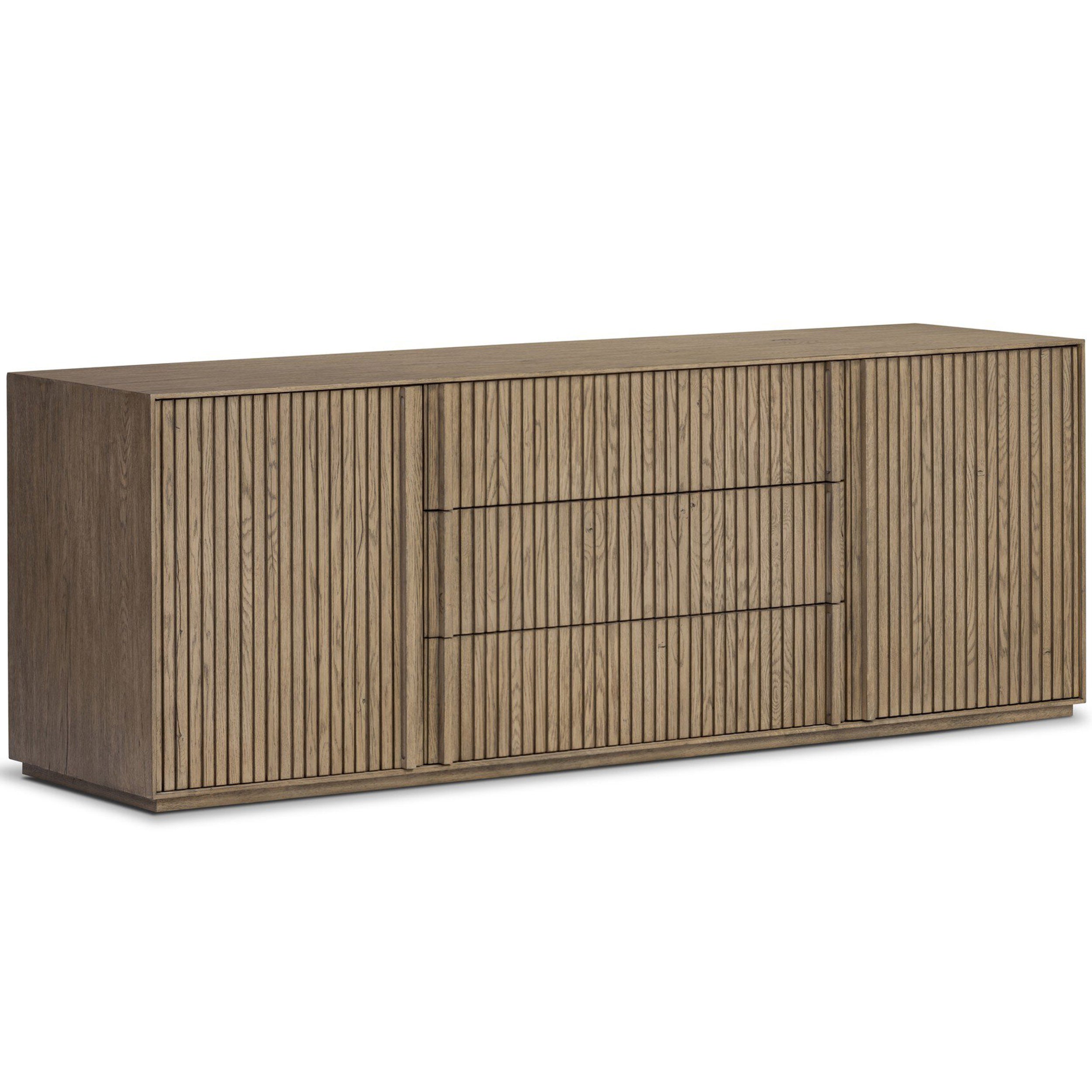 Leo Media Console, Rustic Grey