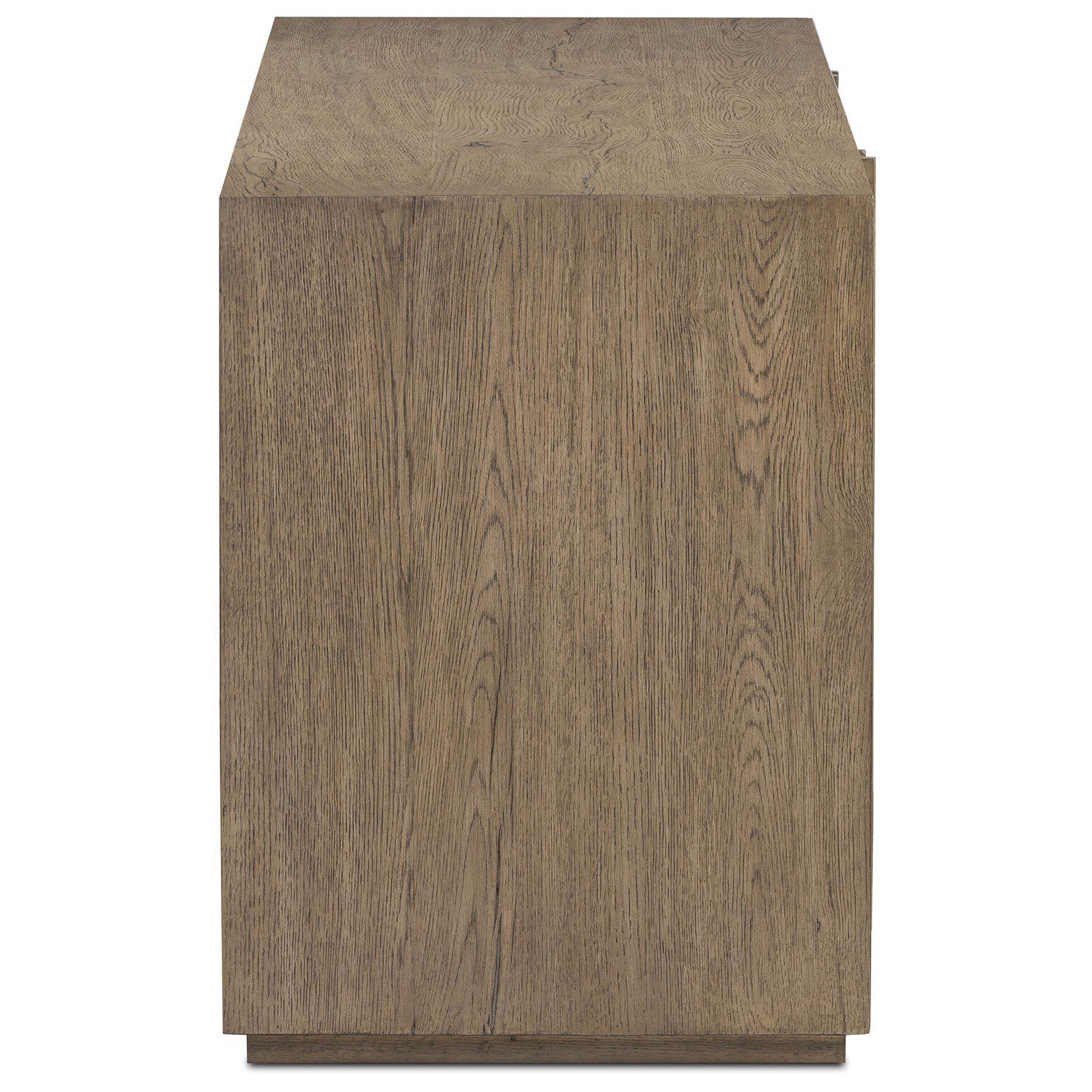 Leo Media Console, Rustic Grey