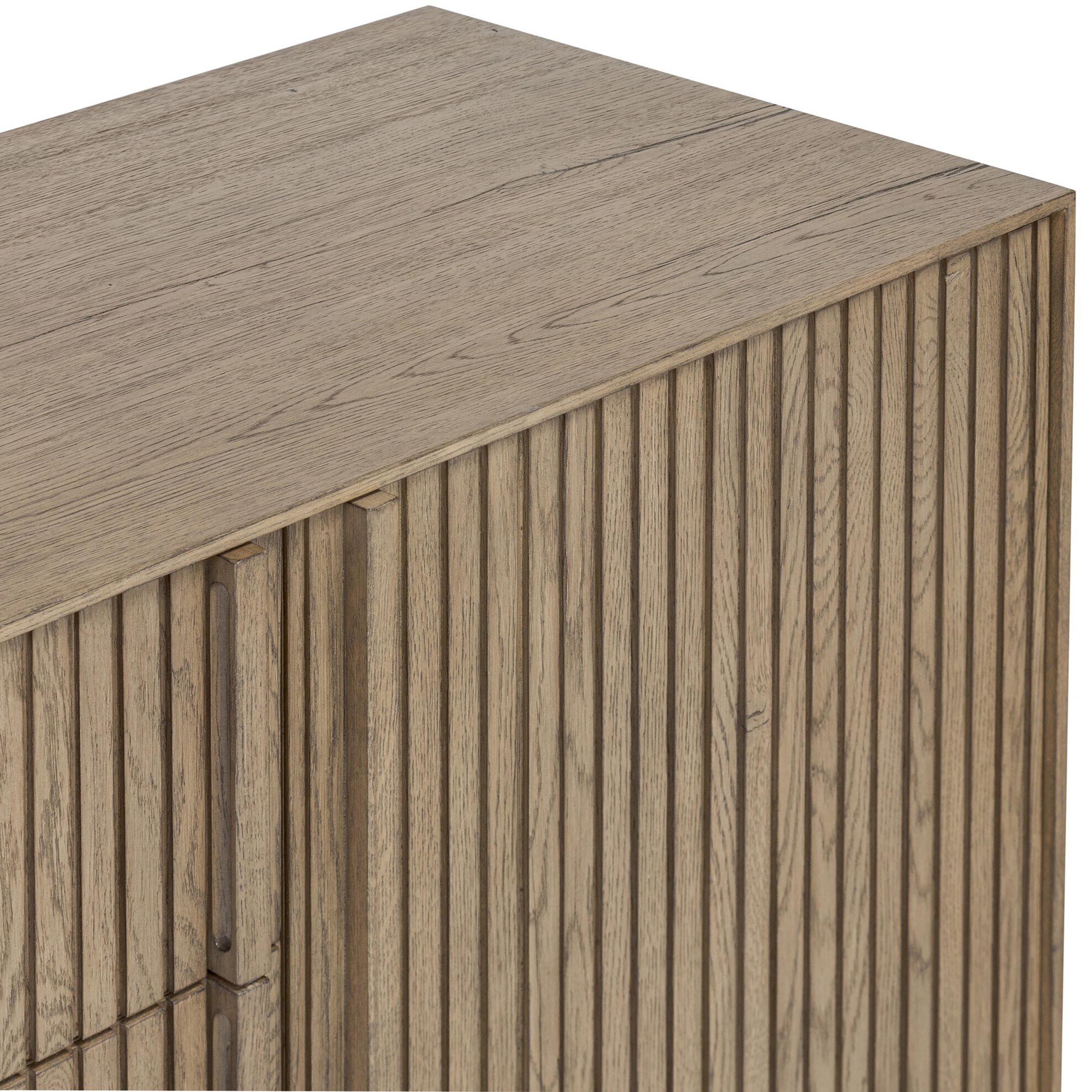 Leo Media Console, Rustic Grey