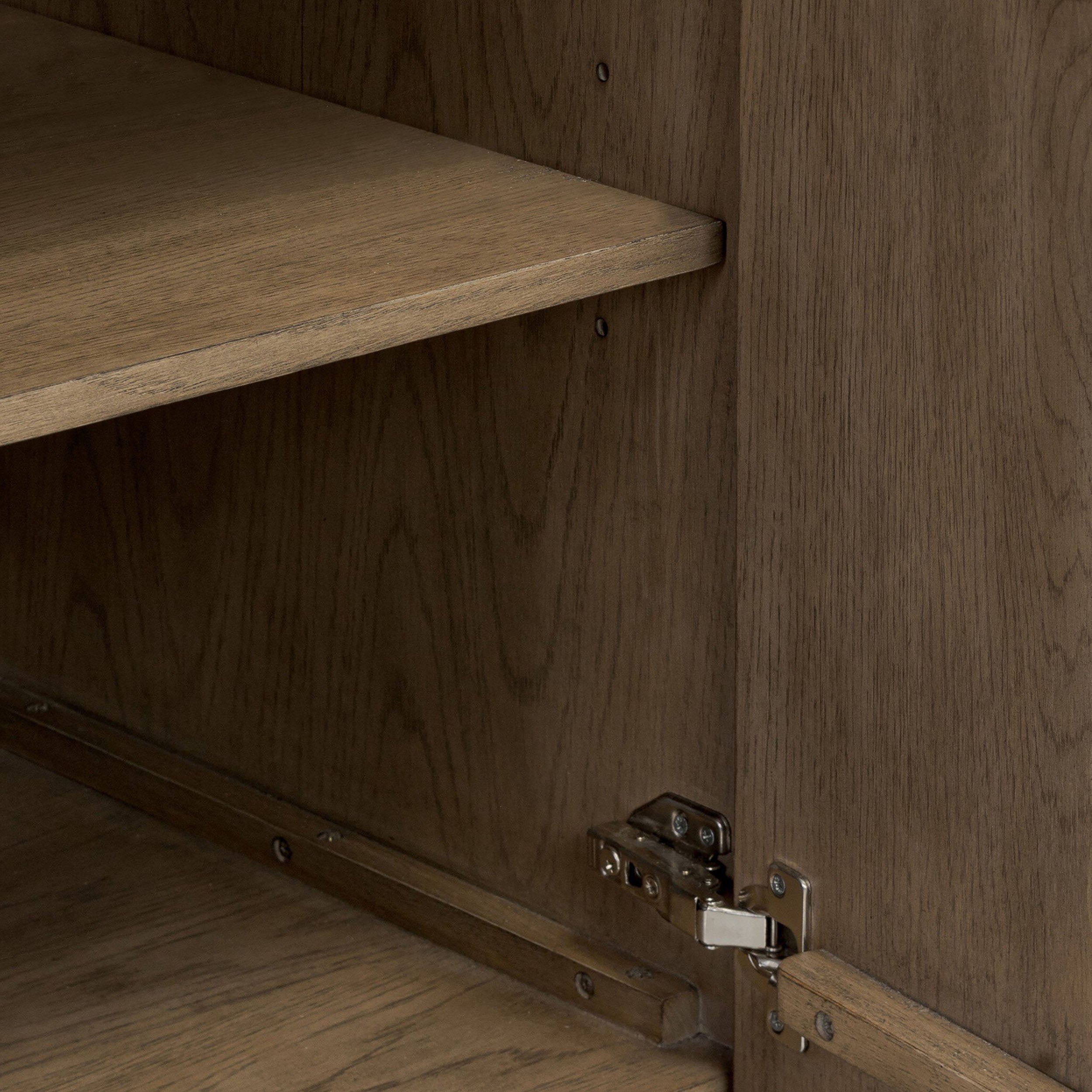Leo Media Console, Rustic Grey