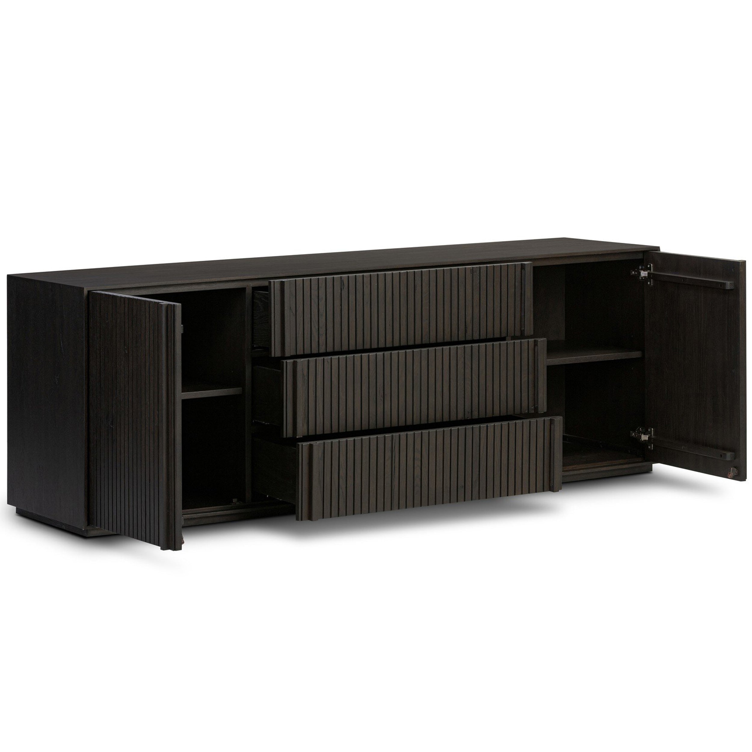 Leo Media Console, Smoked Black