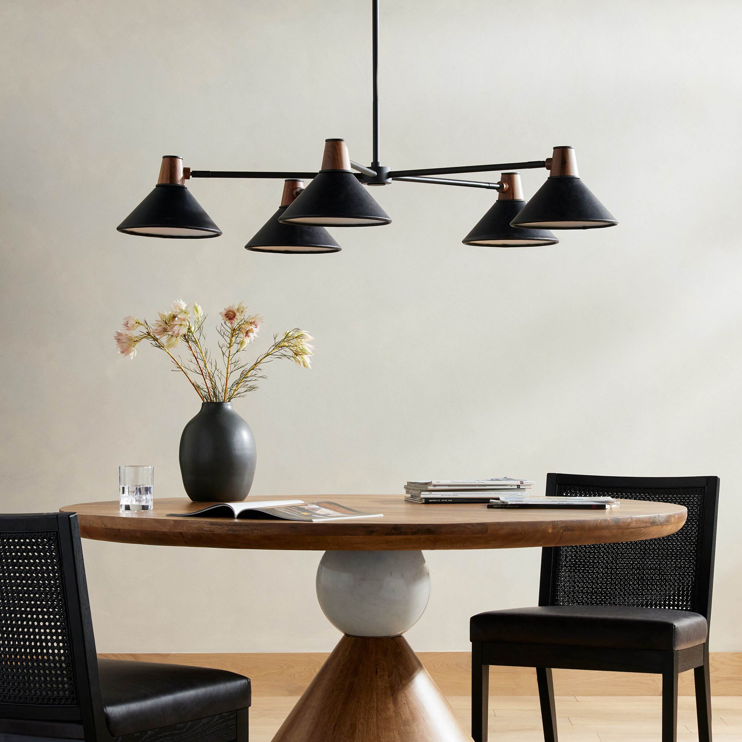 Cullen Chandelier, Powder Coated Black
