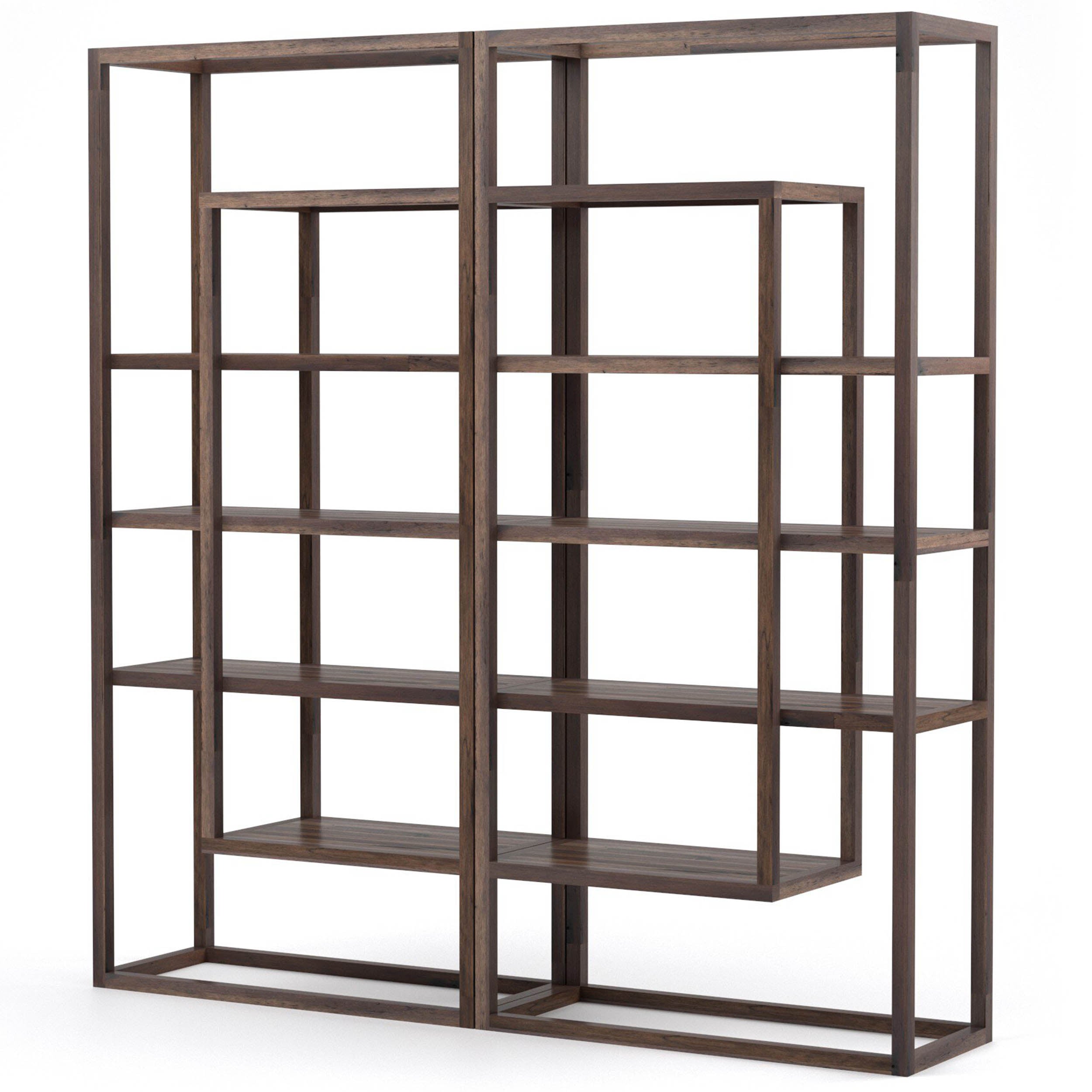 Waylon Double Bookshelf, Harvest Brown