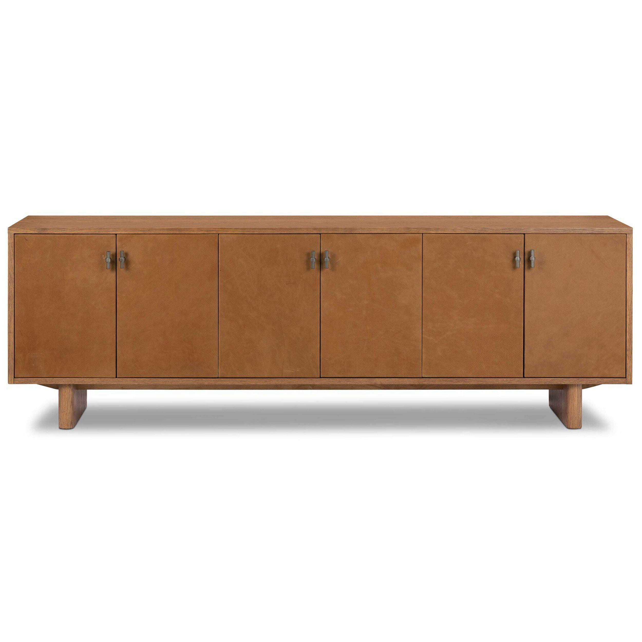 Posada Media Console, Amber Oak Veneer