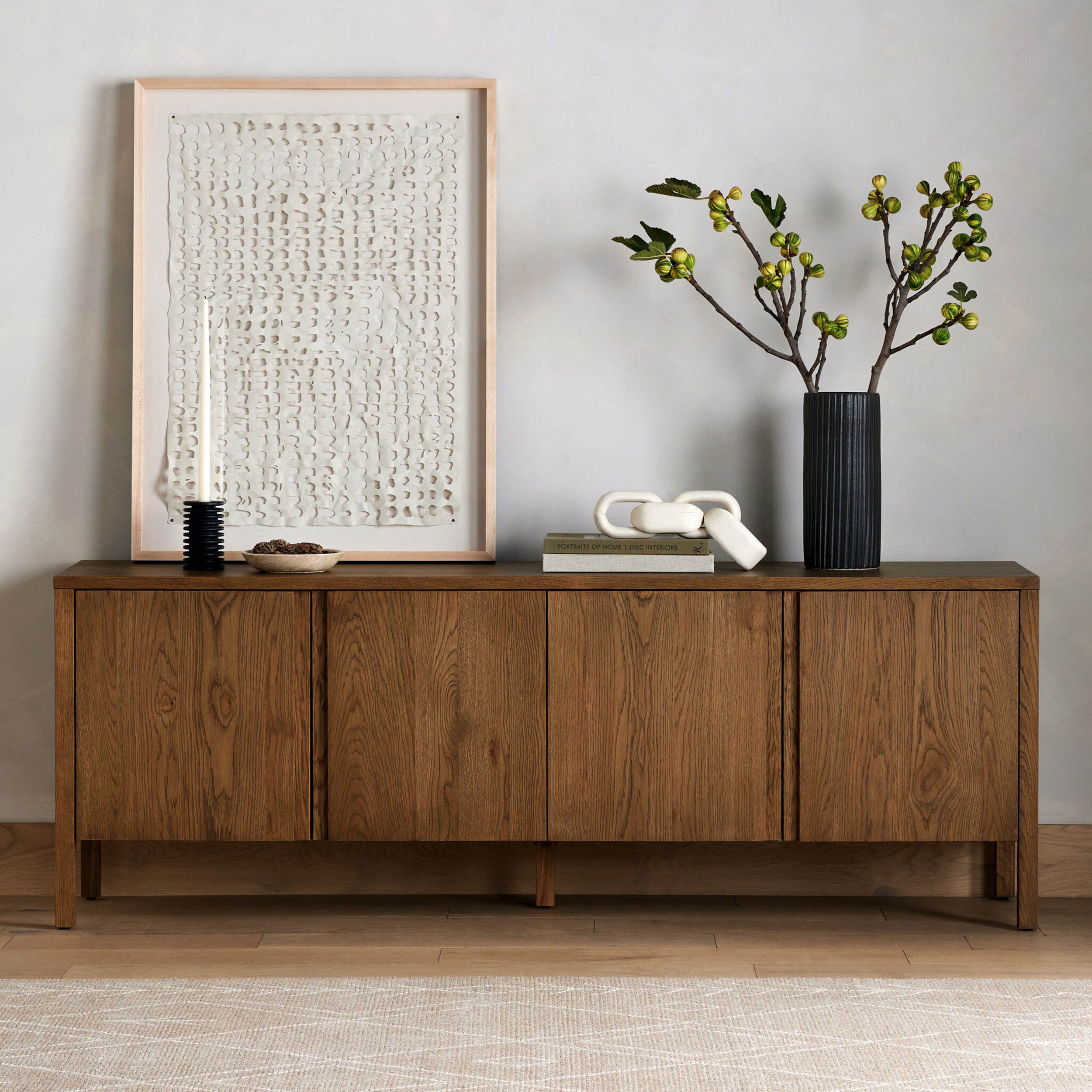 Riggs Media Console, Amber Oak