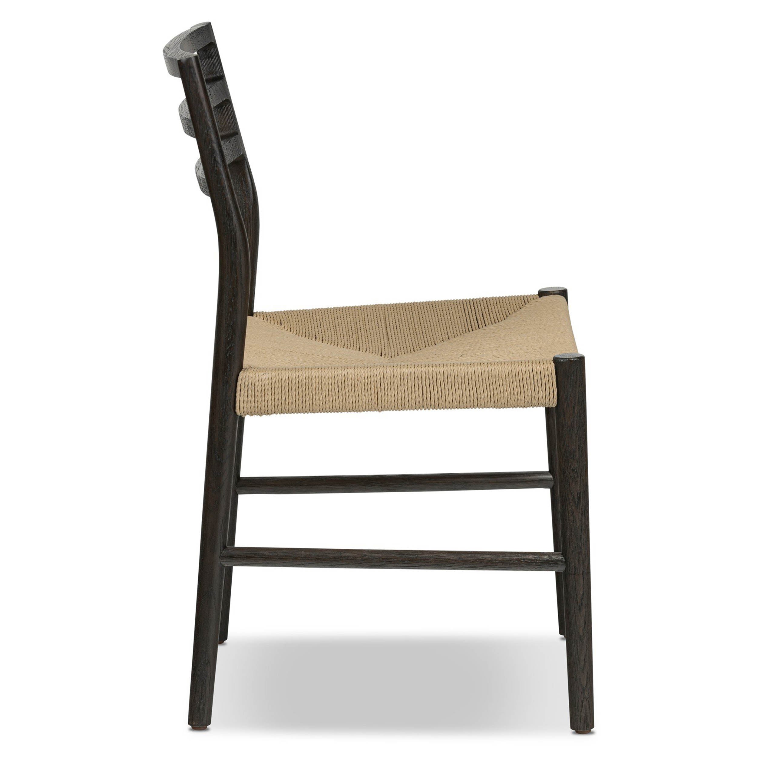 Glenmore Woven Dining Chair, Natural Papercord, Light Carbon