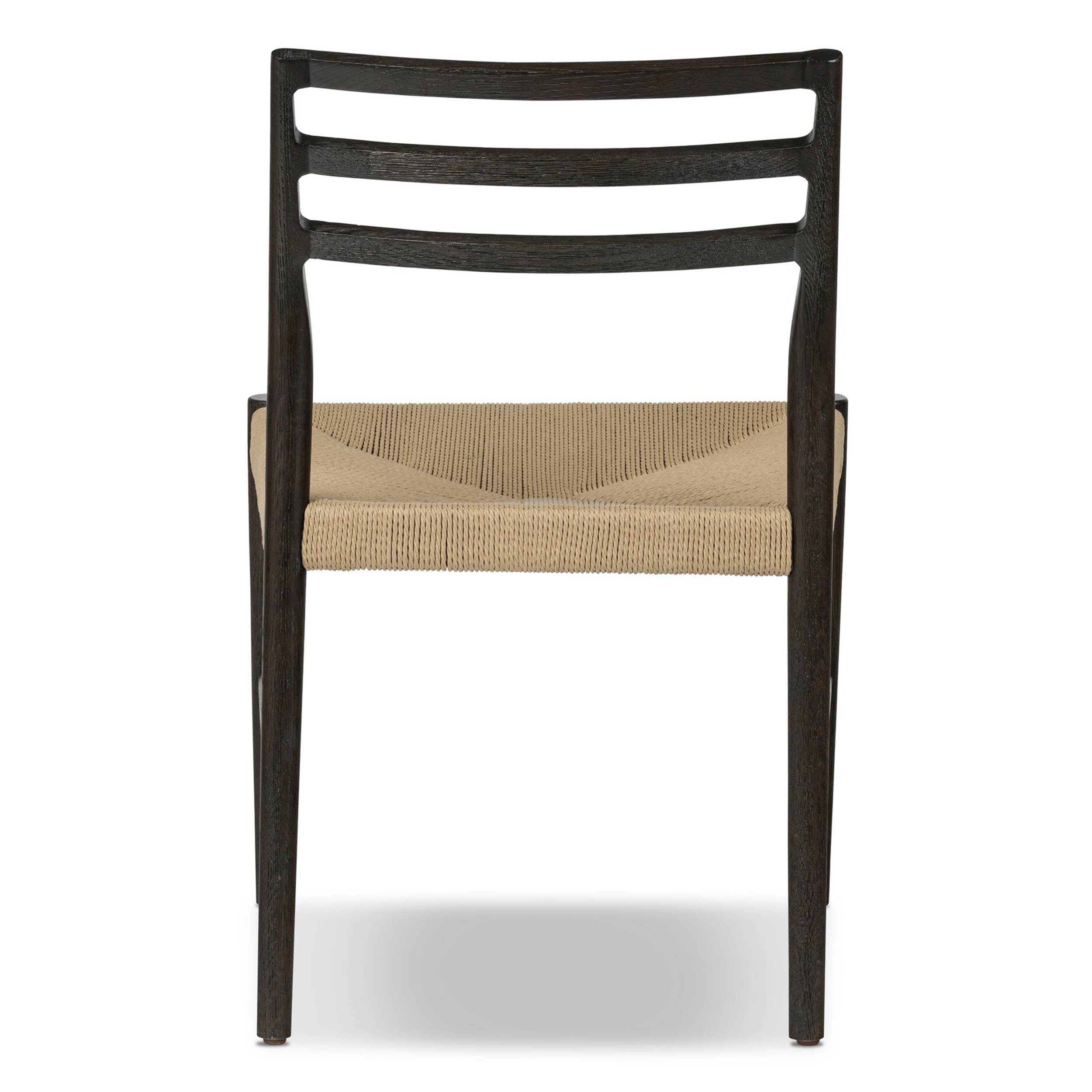 Glenmore Woven Dining Chair, Natural Papercord, Light Carbon
