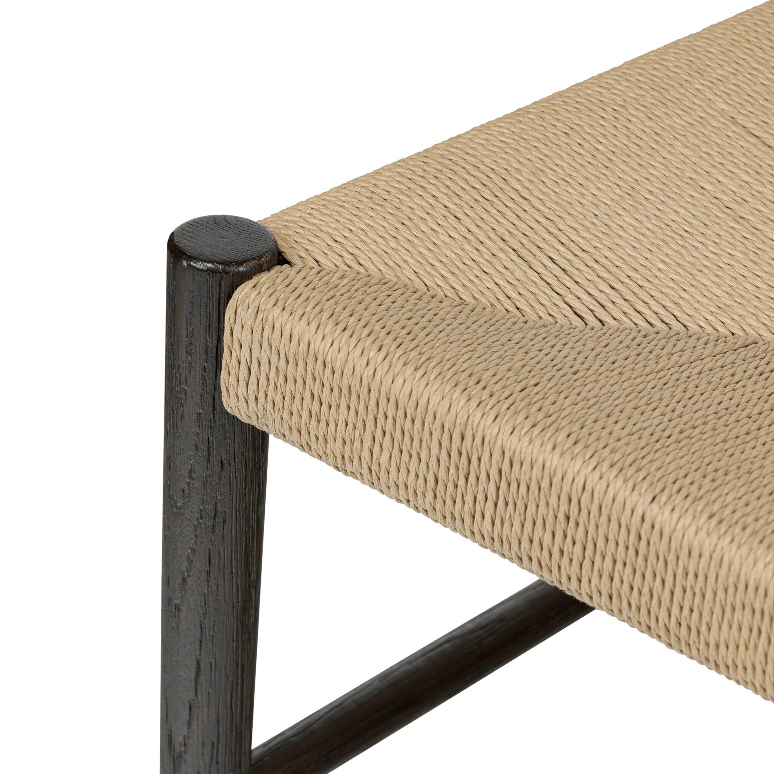 Glenmore Woven Dining Chair, Natural Papercord, Light Carbon