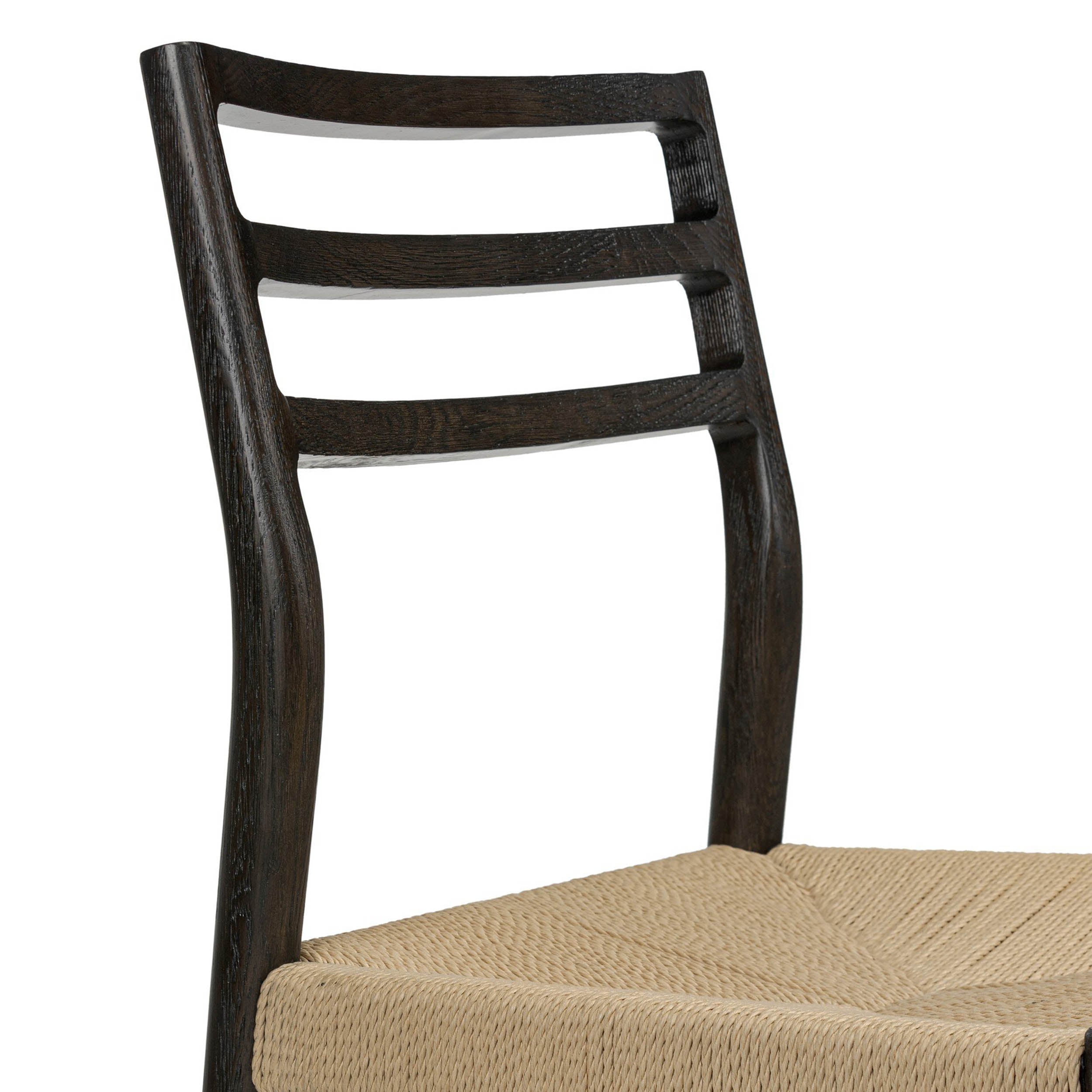 Glenmore Woven Dining Chair, Natural Papercord, Light Carbon