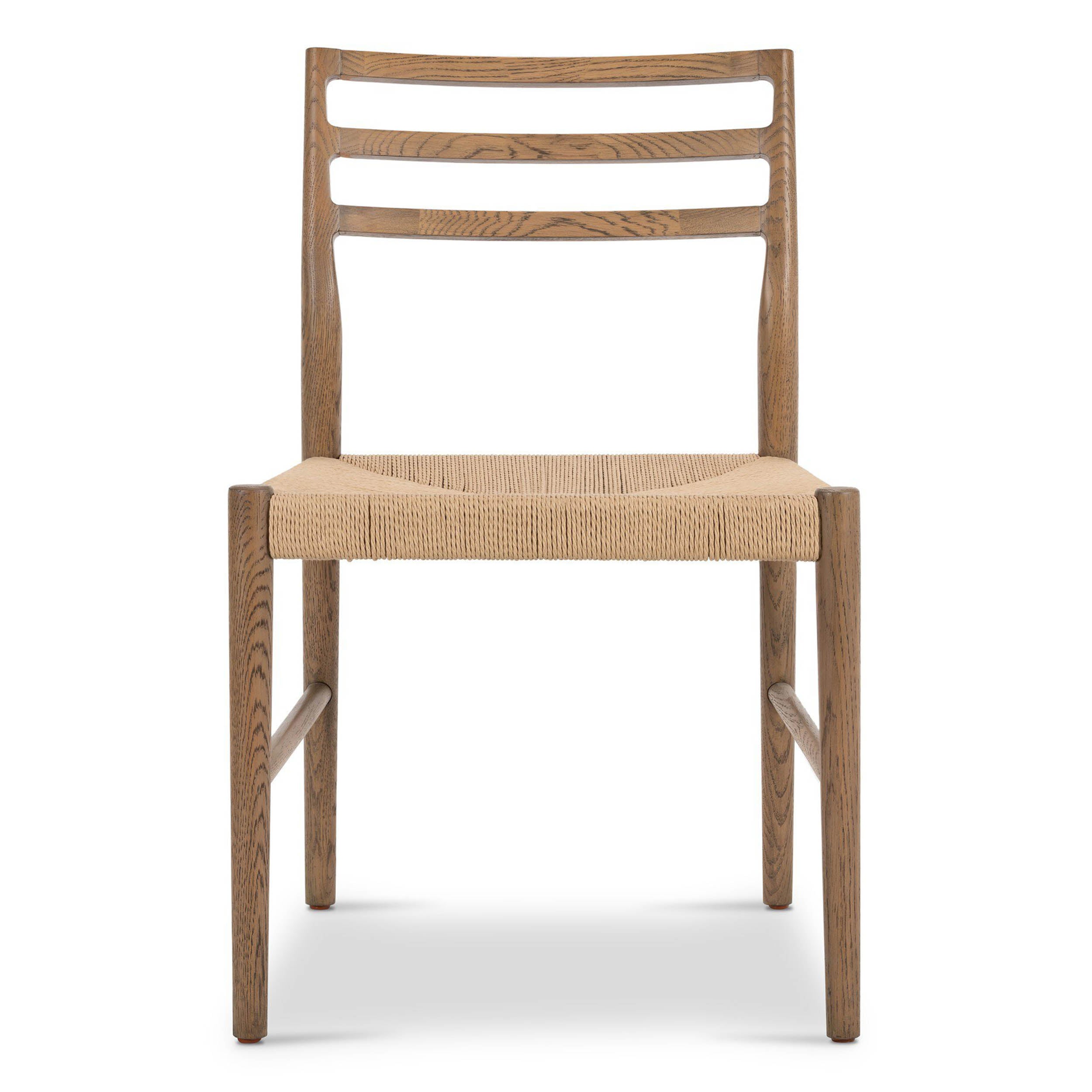 Glenmore Woven Dining Chair, Natural Papercord, Smoked Oak