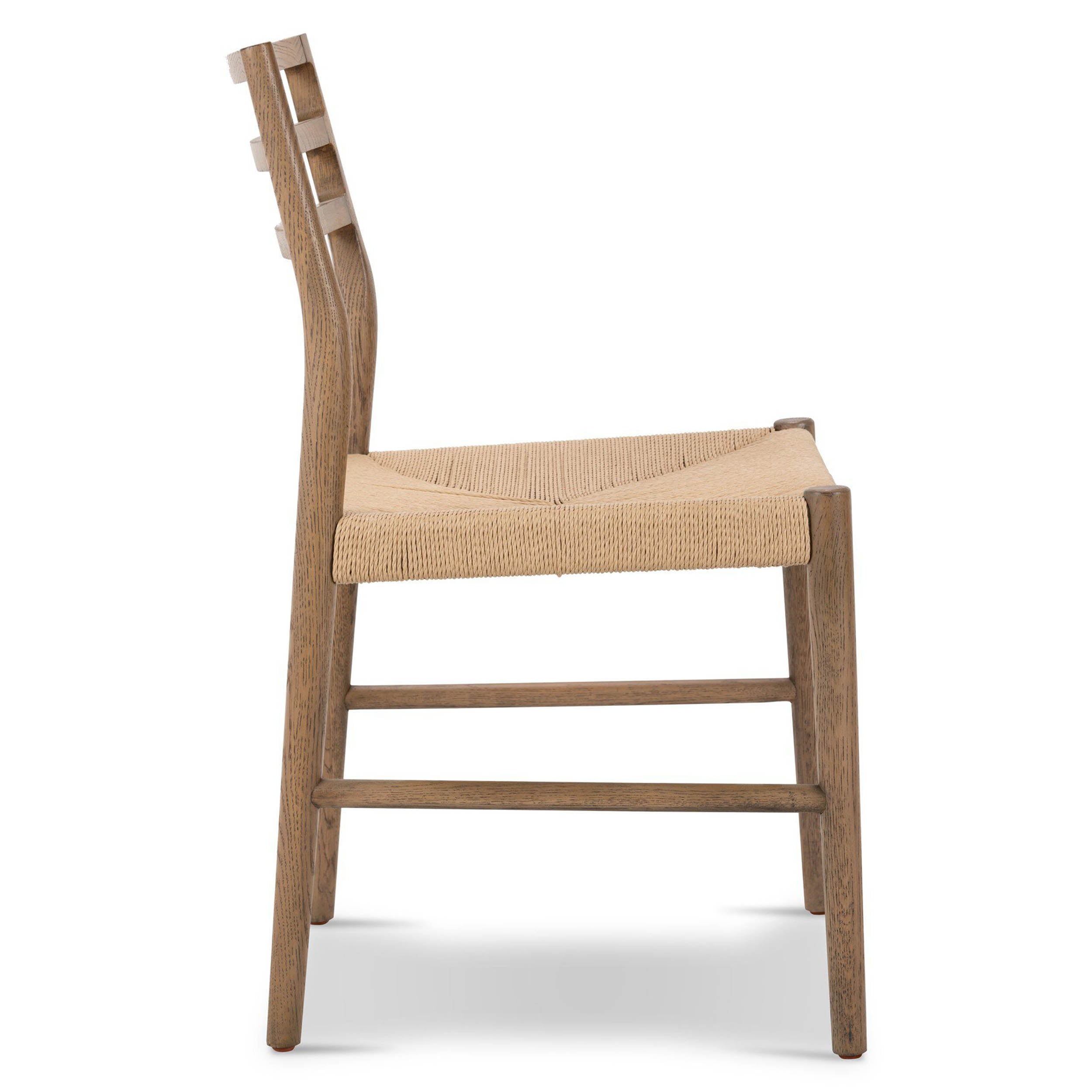 Glenmore Woven Dining Chair, Natural Papercord, Smoked Oak