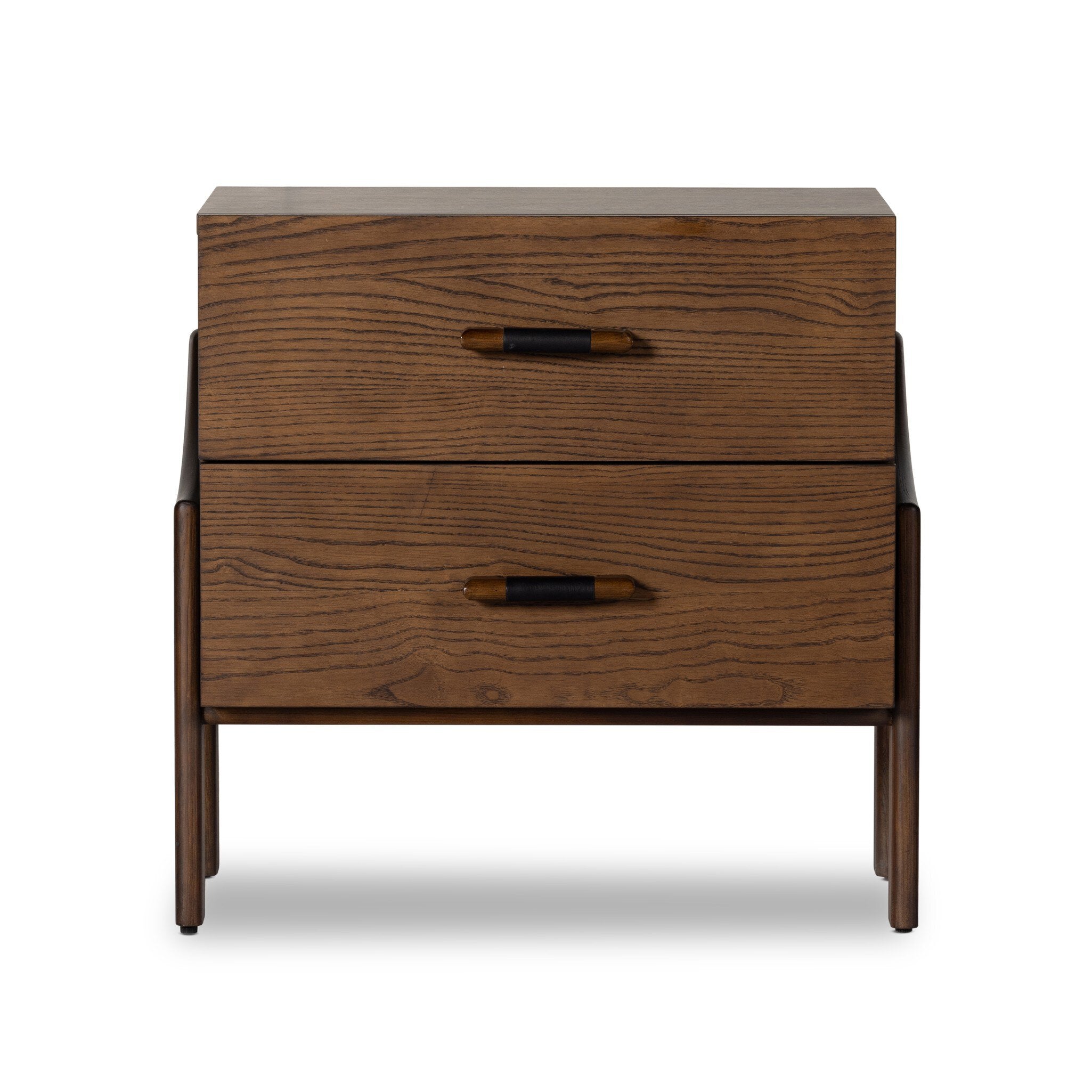 Halston Nightstand, Terra Brown Ash Veneer