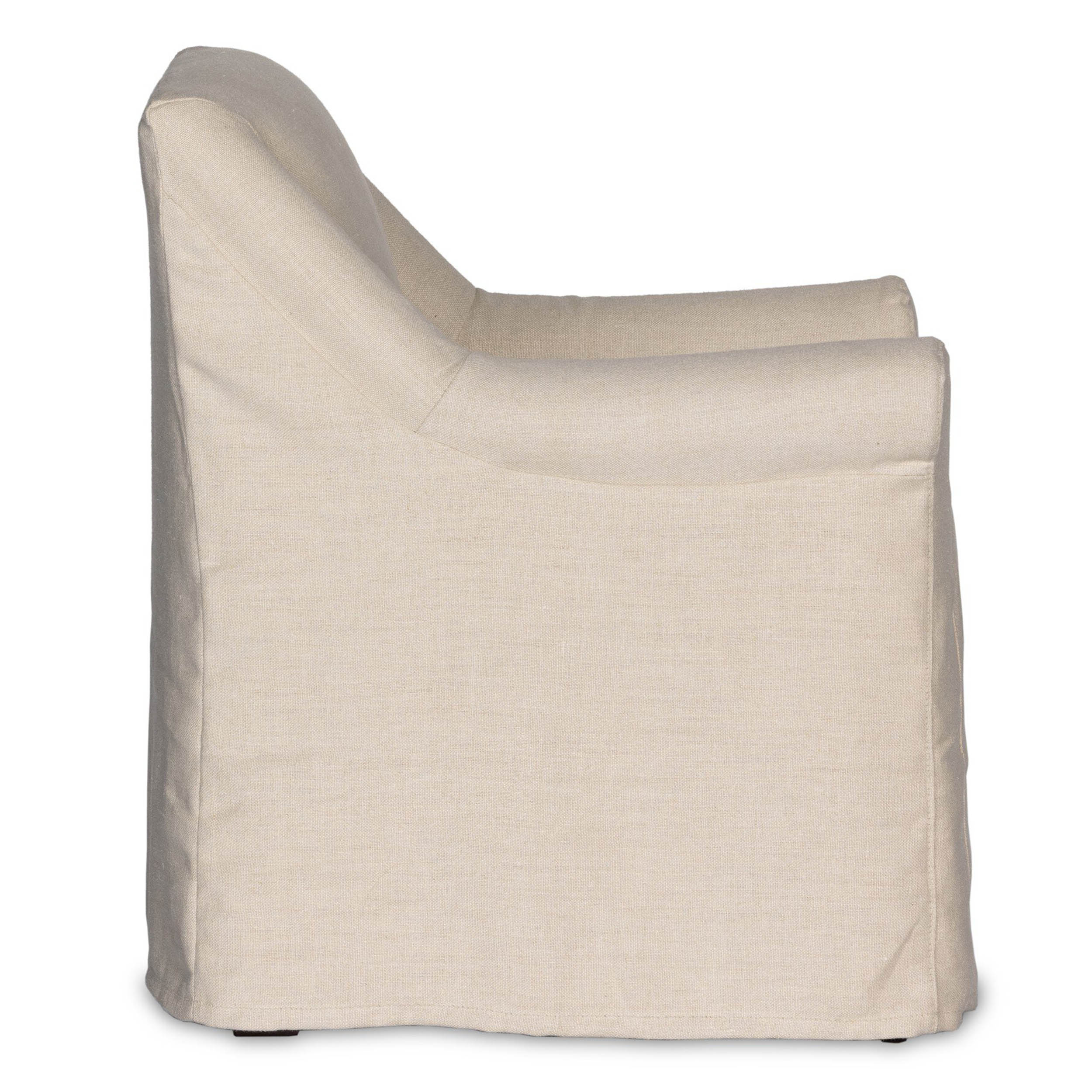 Bridges Slipcover Dining Armchair, Brussels Natural