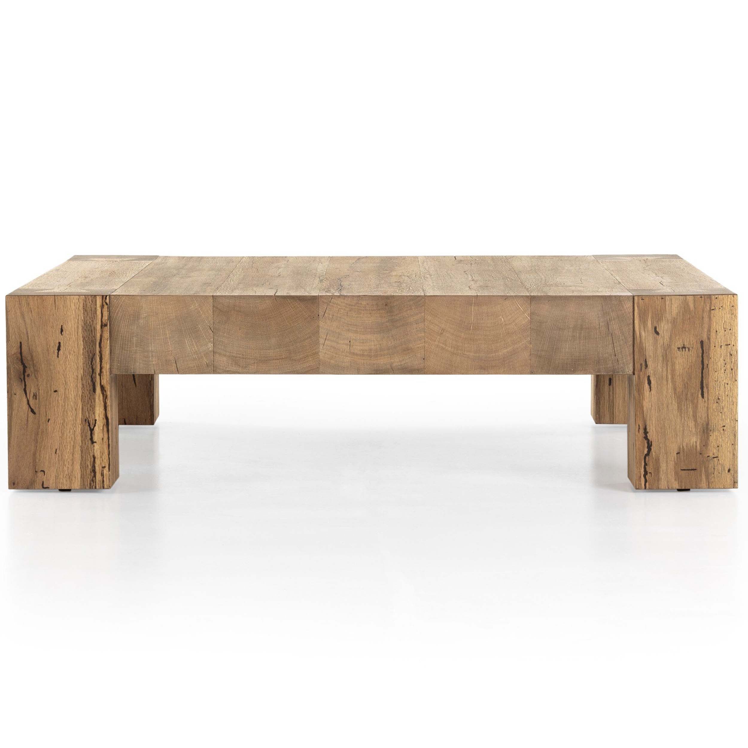 Abaso Coffee Table, Rustic Wormwood Oak
