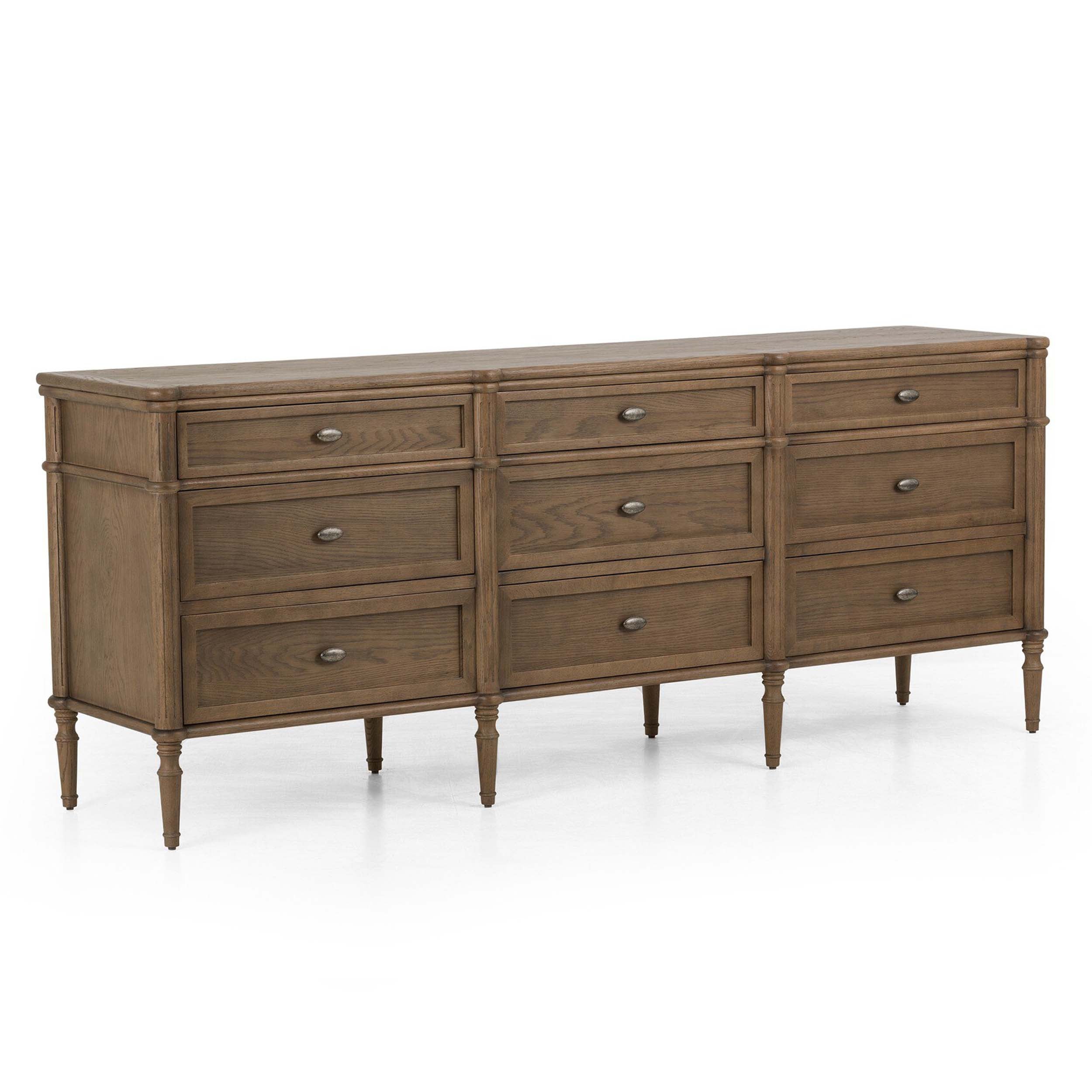 Toulouse 9 Drawer Dresser, Toasted Oak Veneer