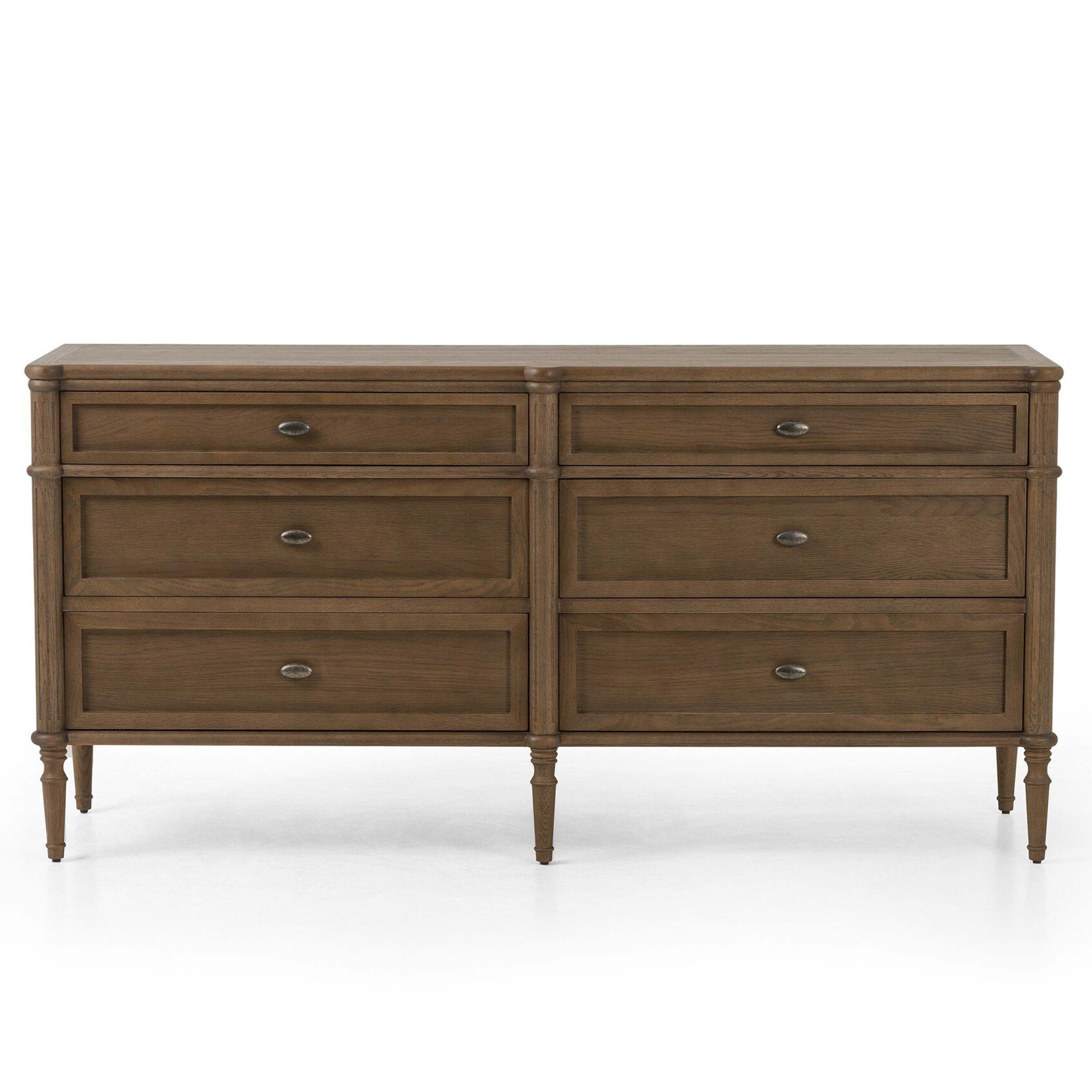 Toulouse 6 Drawer Dresser, Toasted Oak Veneer