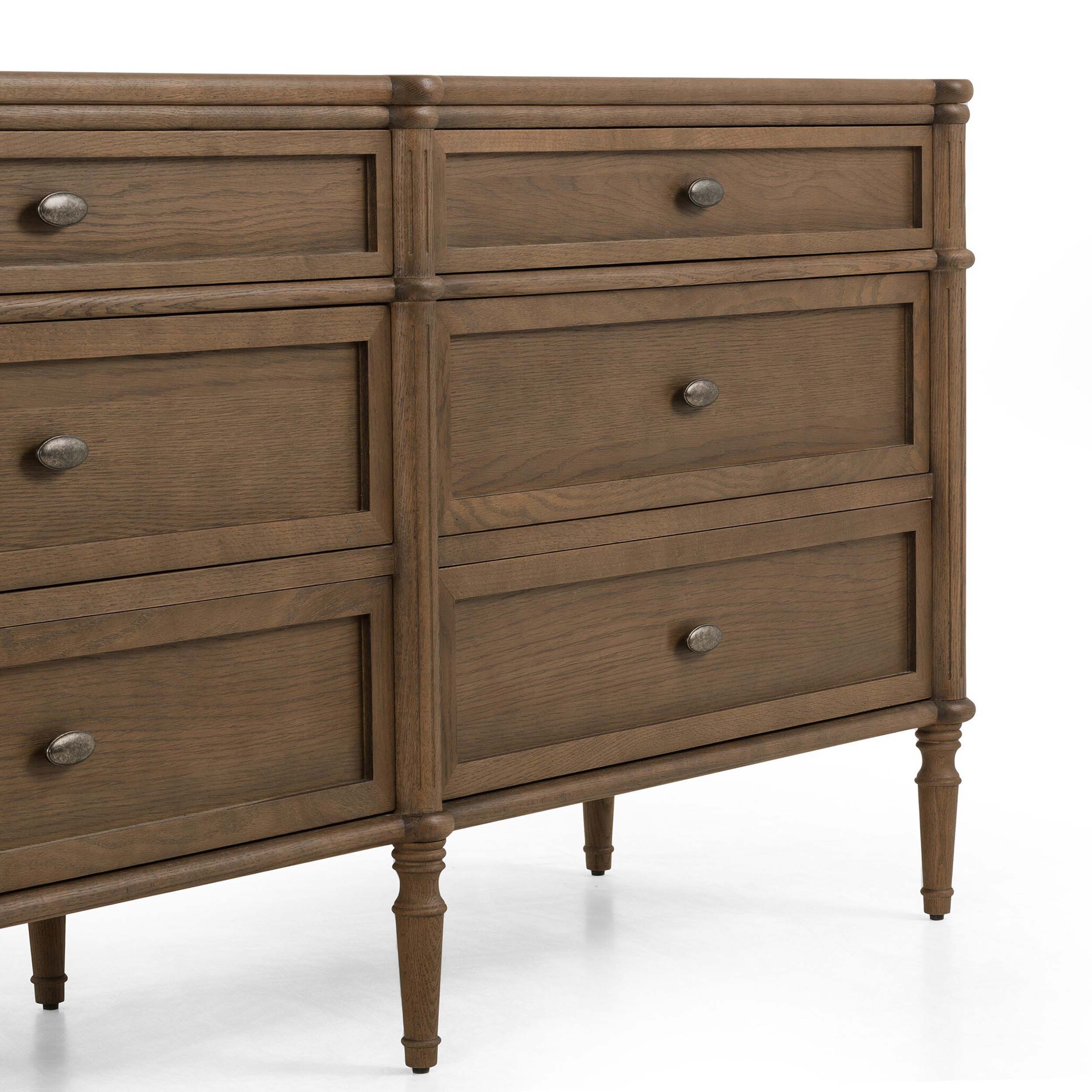 Toulouse 6 Drawer Dresser, Toasted Oak Veneer