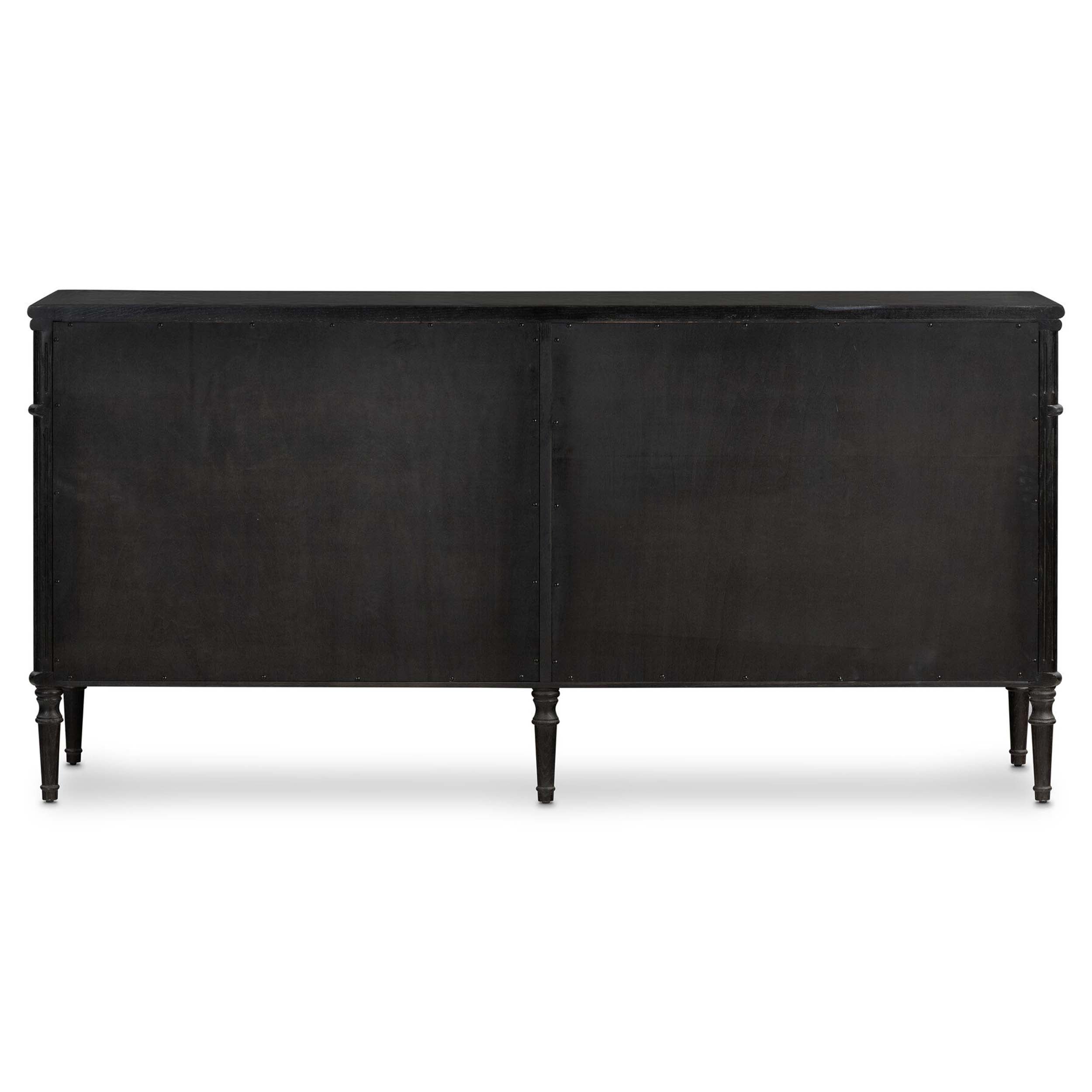 Toulouse 6 Drawer Dresser, Distressed Black