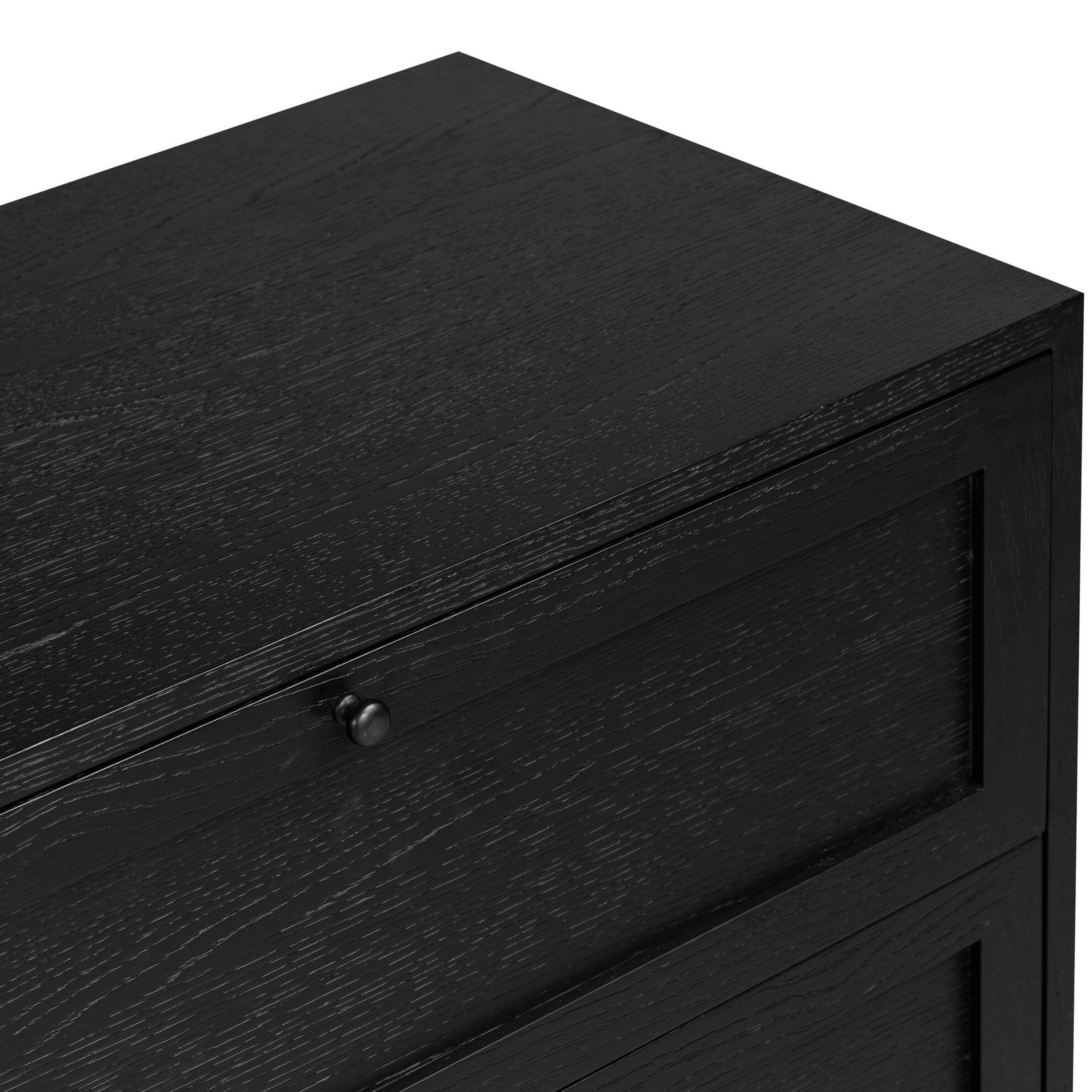 Millie 9 Drawer Dresser, Drifted Matte Black Veneer
