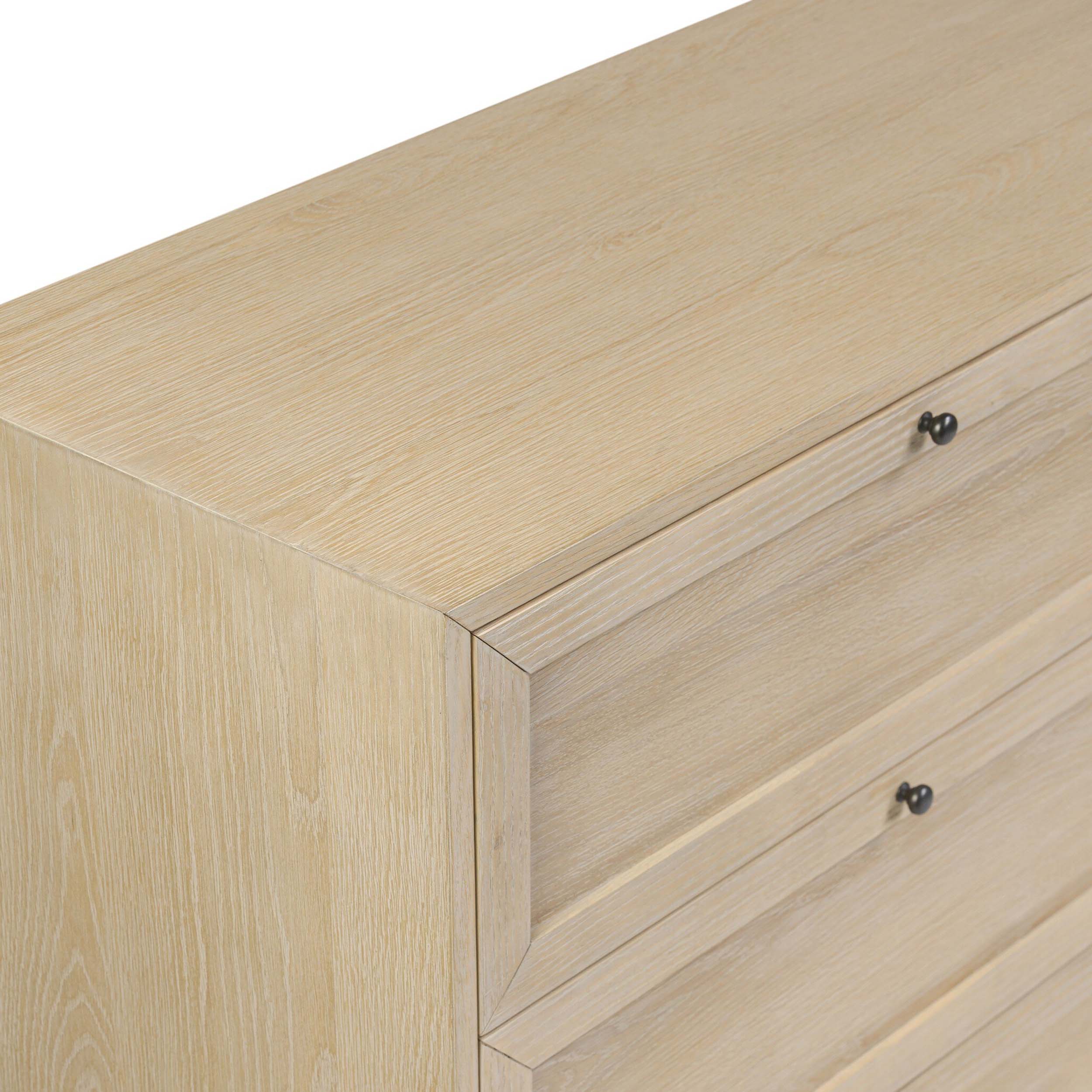 Millie 9 Drawer Dresser, Bleached Oak Veneer