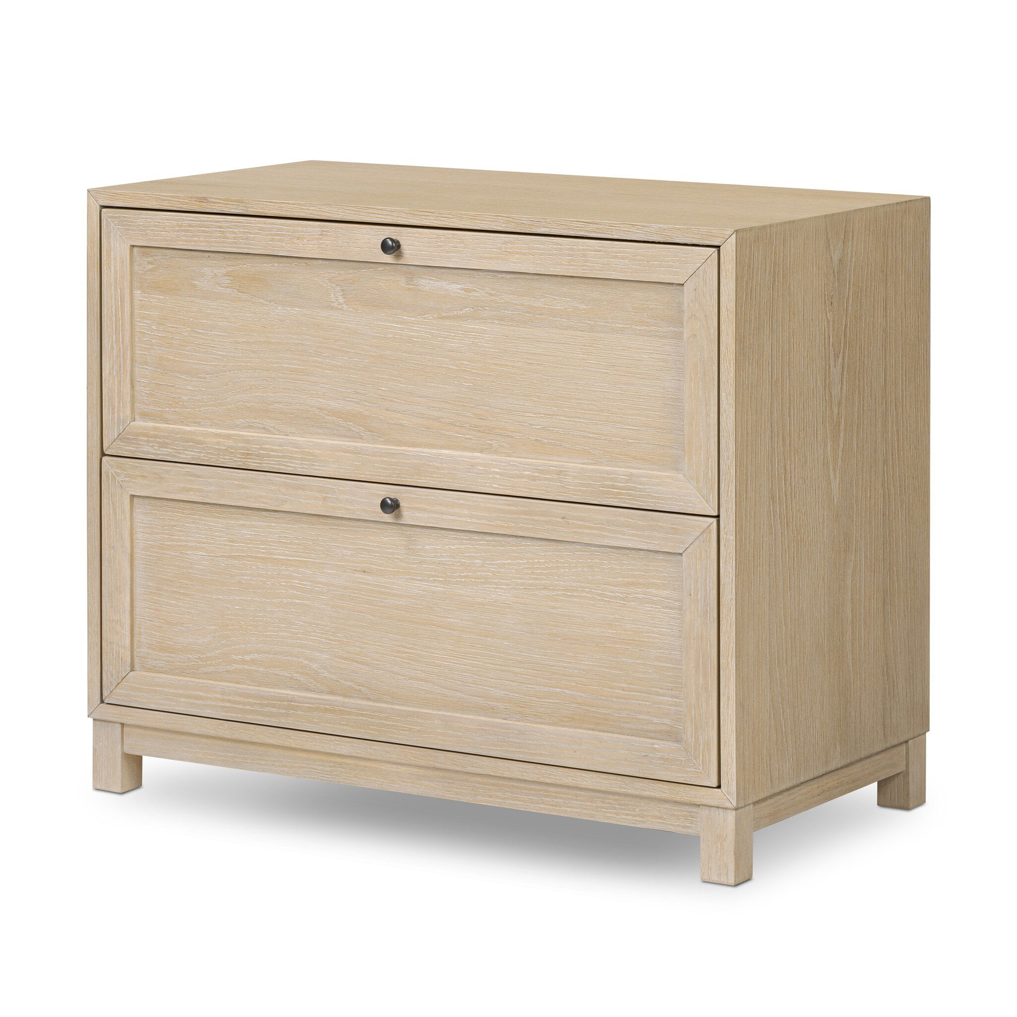 Millie Nightstand, Bleached Oak Veneer