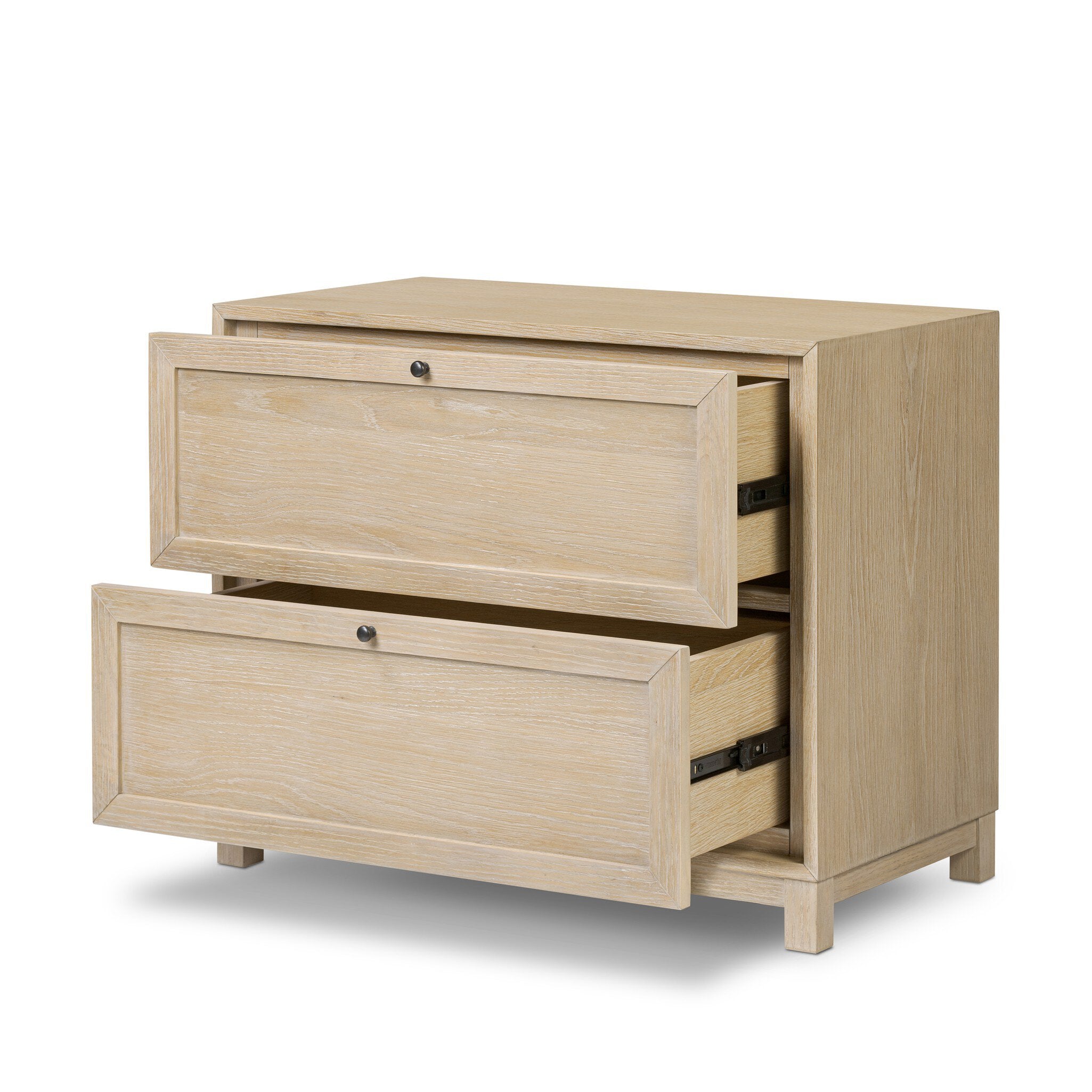 Millie Nightstand, Bleached Oak Veneer