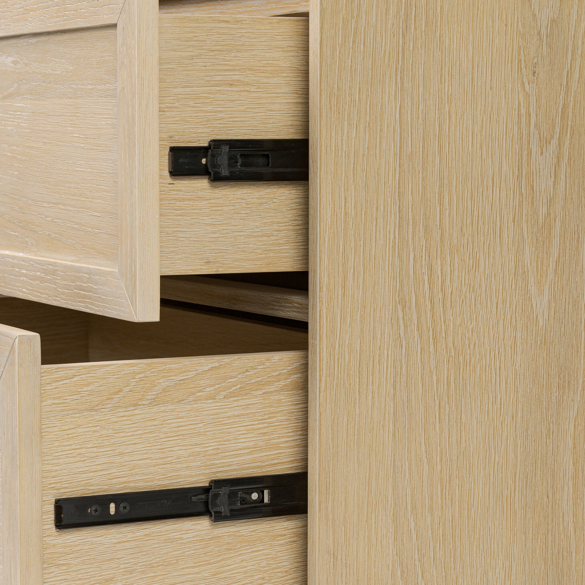 Millie Nightstand, Bleached Oak Veneer