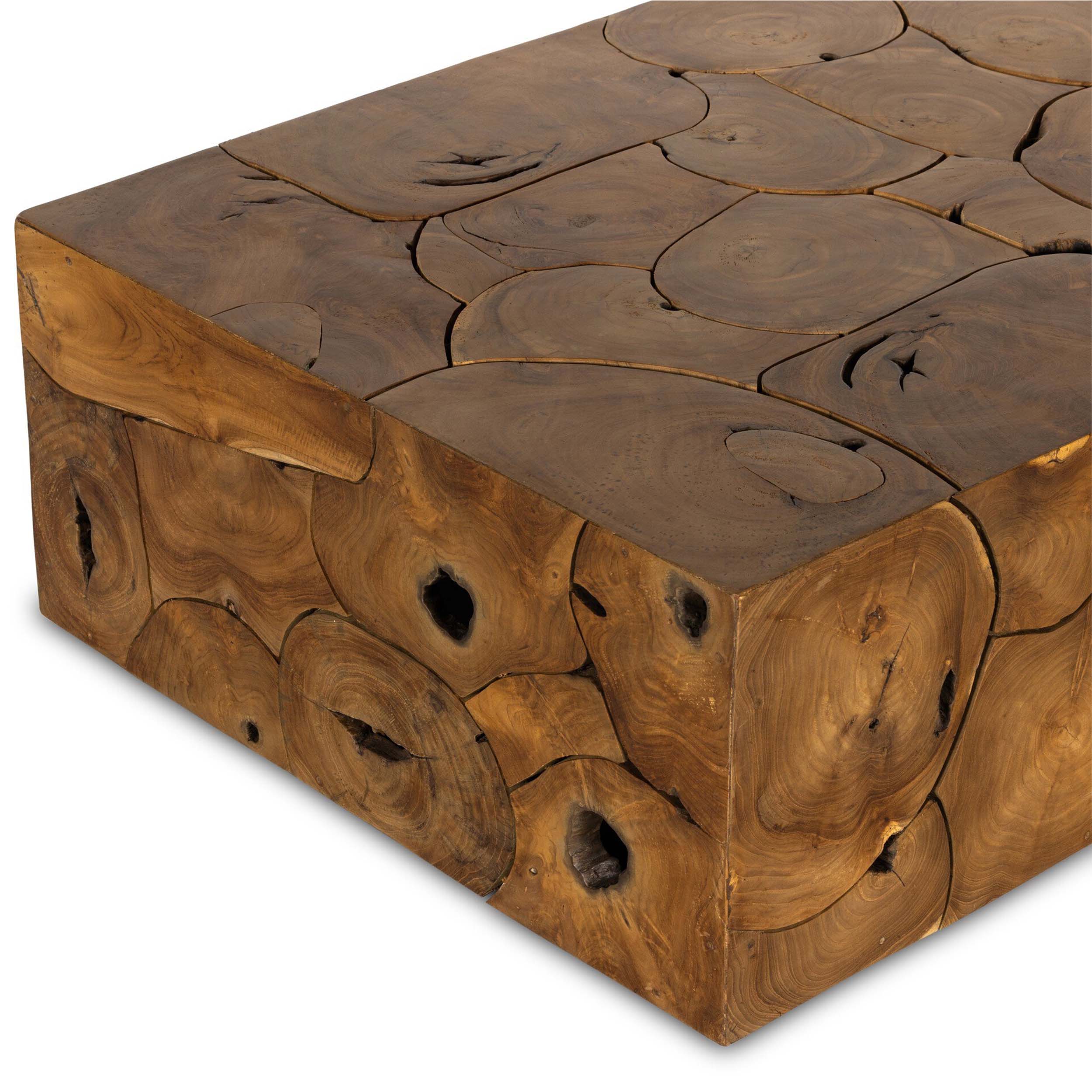Tomlin Outdoor Coffee Table, Teak Root