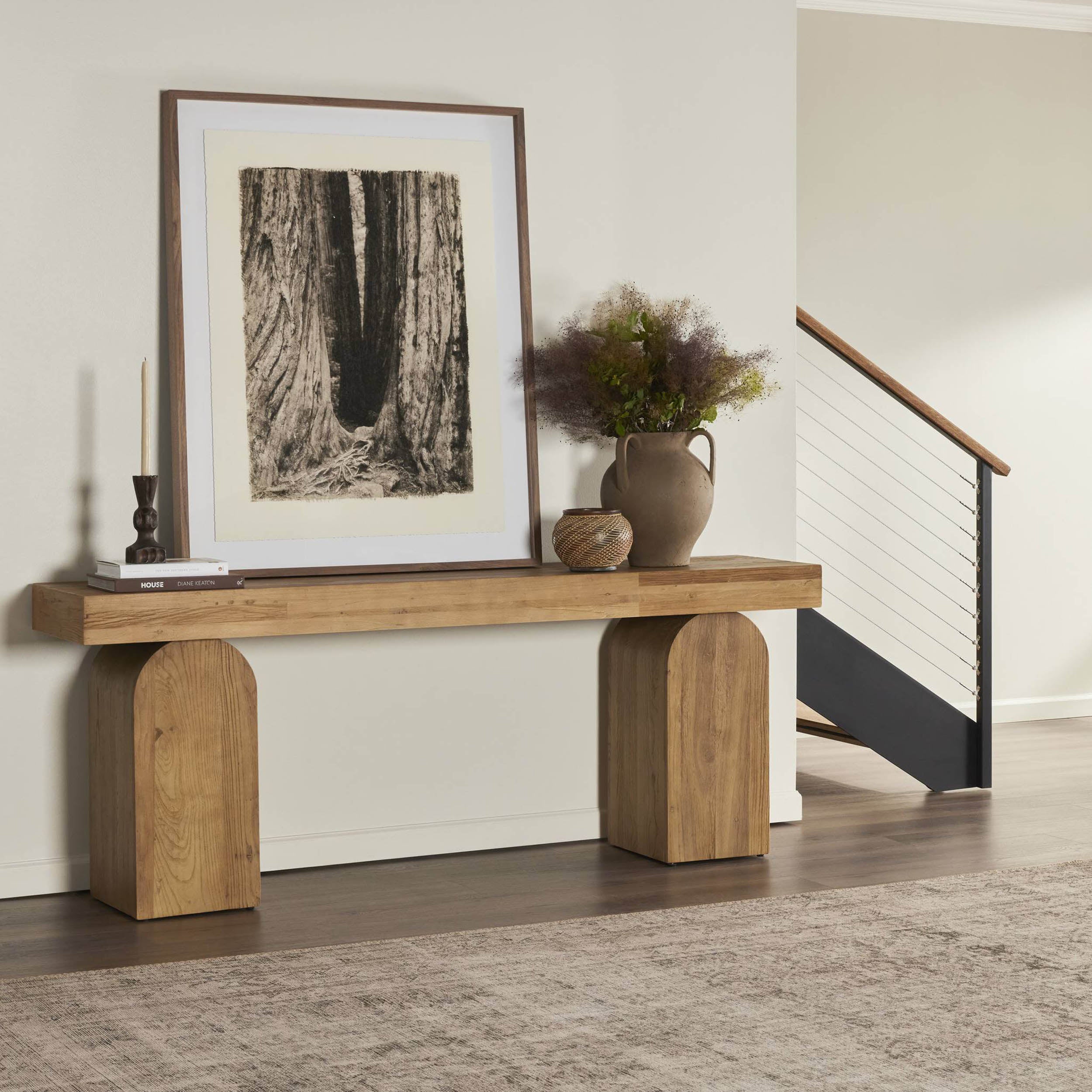 Keane Console Table, Reclaimed Natural Elm