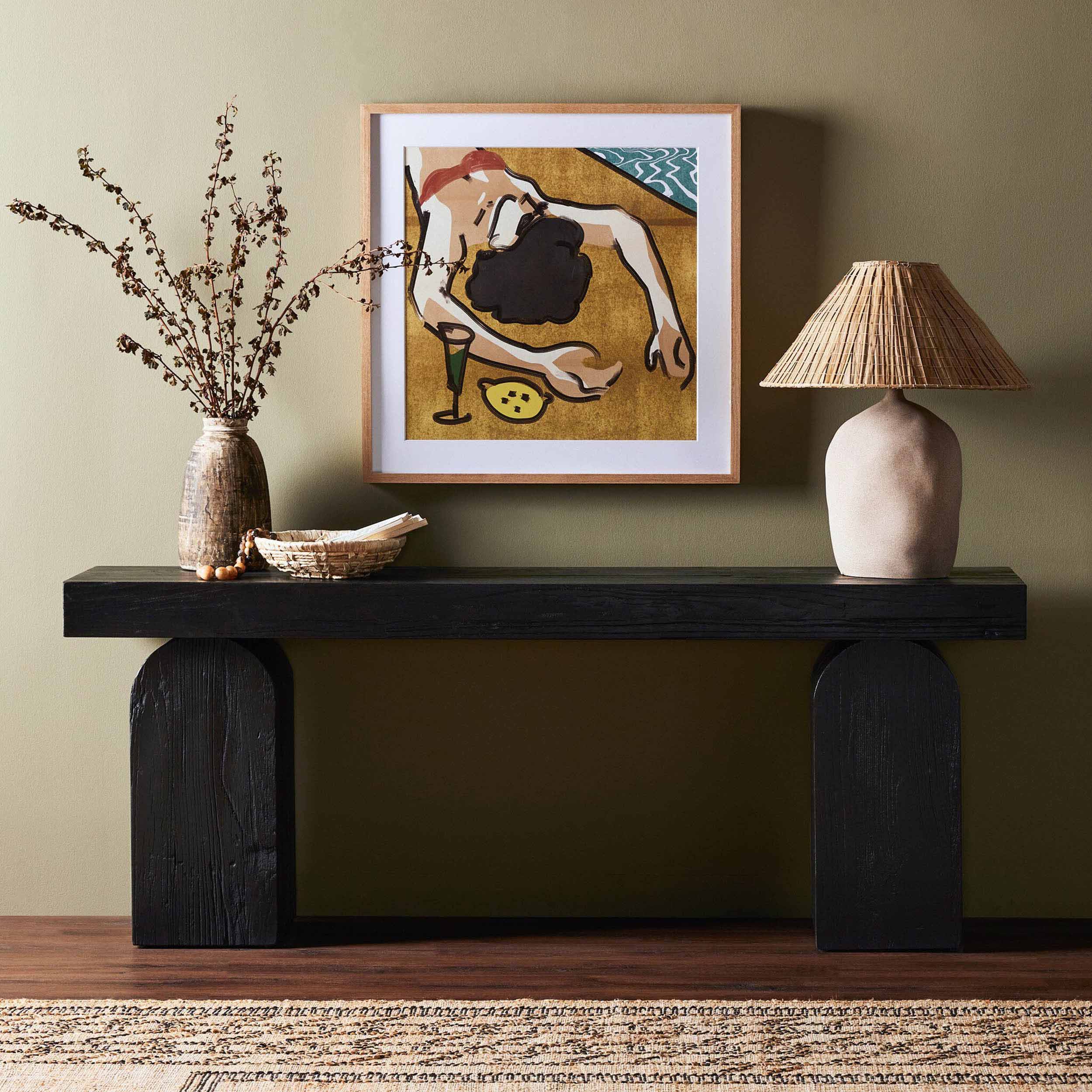 Keane Console Table, Reclaimed Black Elm