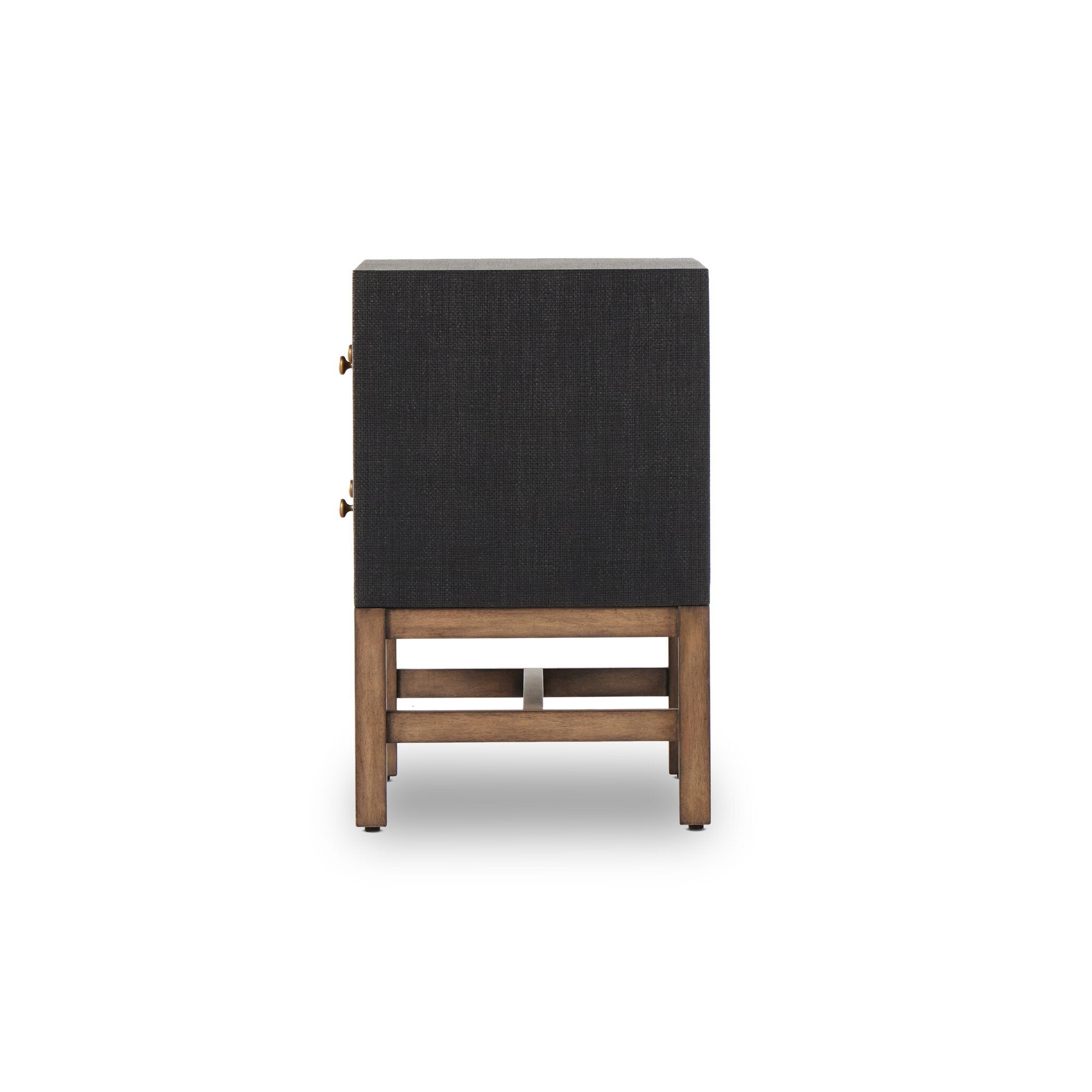 Fiona Nightstand, Black Raffia