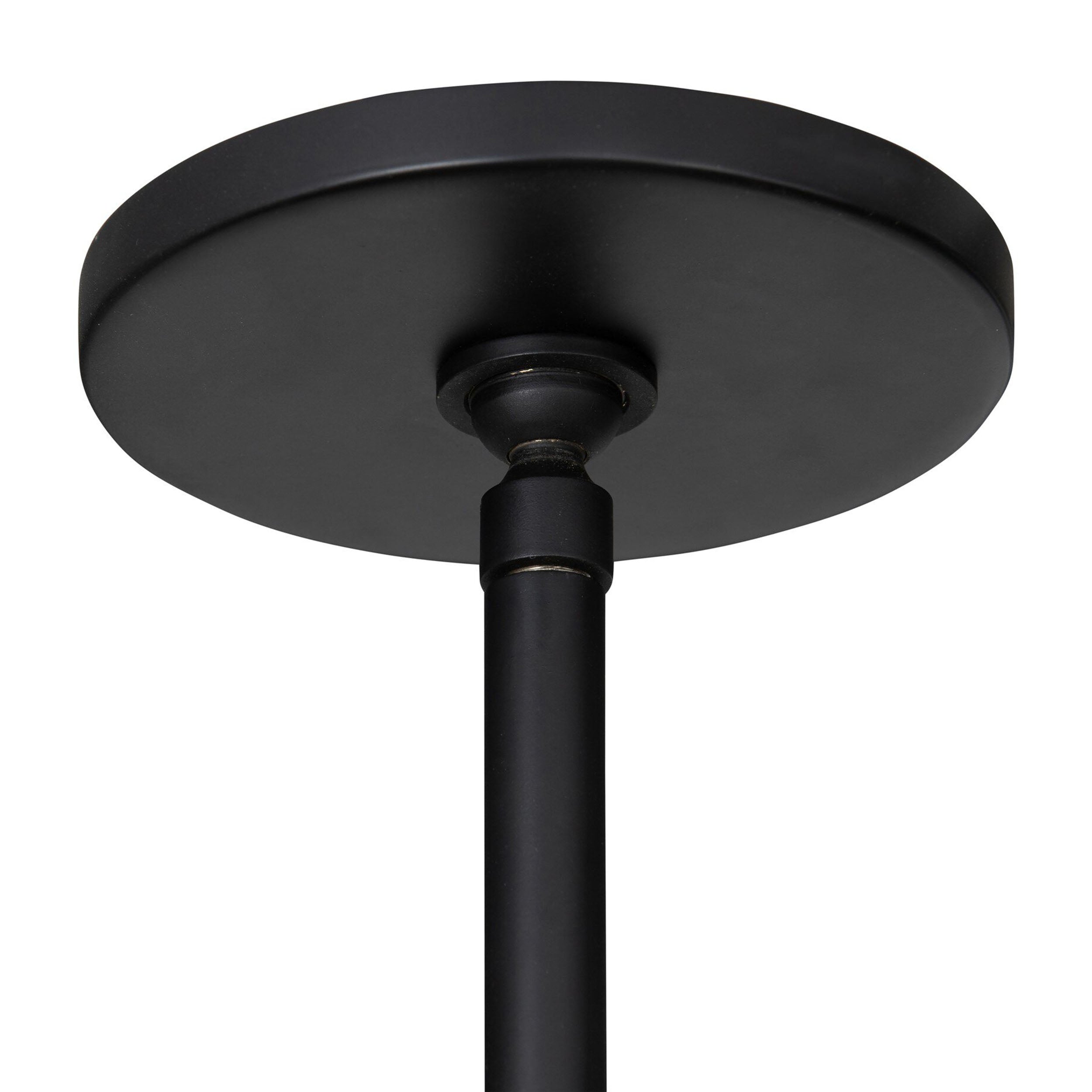 Cullen Linear Double Pendant, Black Leather