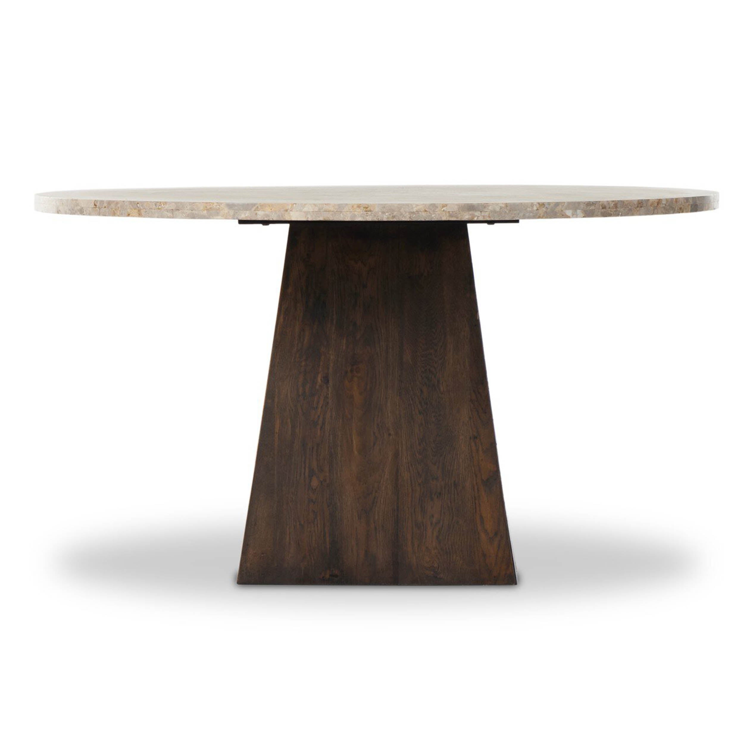 Brisa Round Dining Table 55", Dune Onyx
