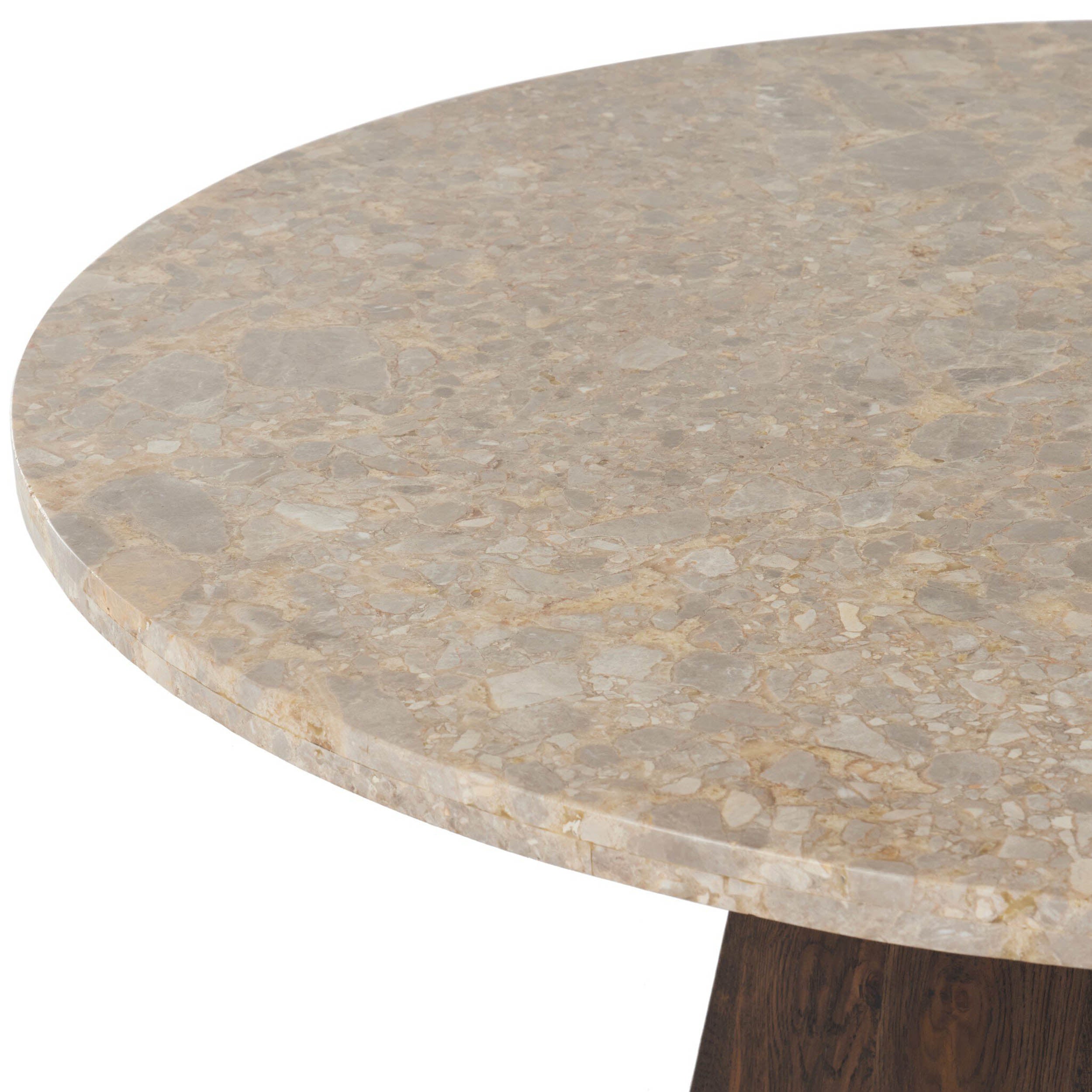 Brisa Round Dining Table 55", Dune Onyx