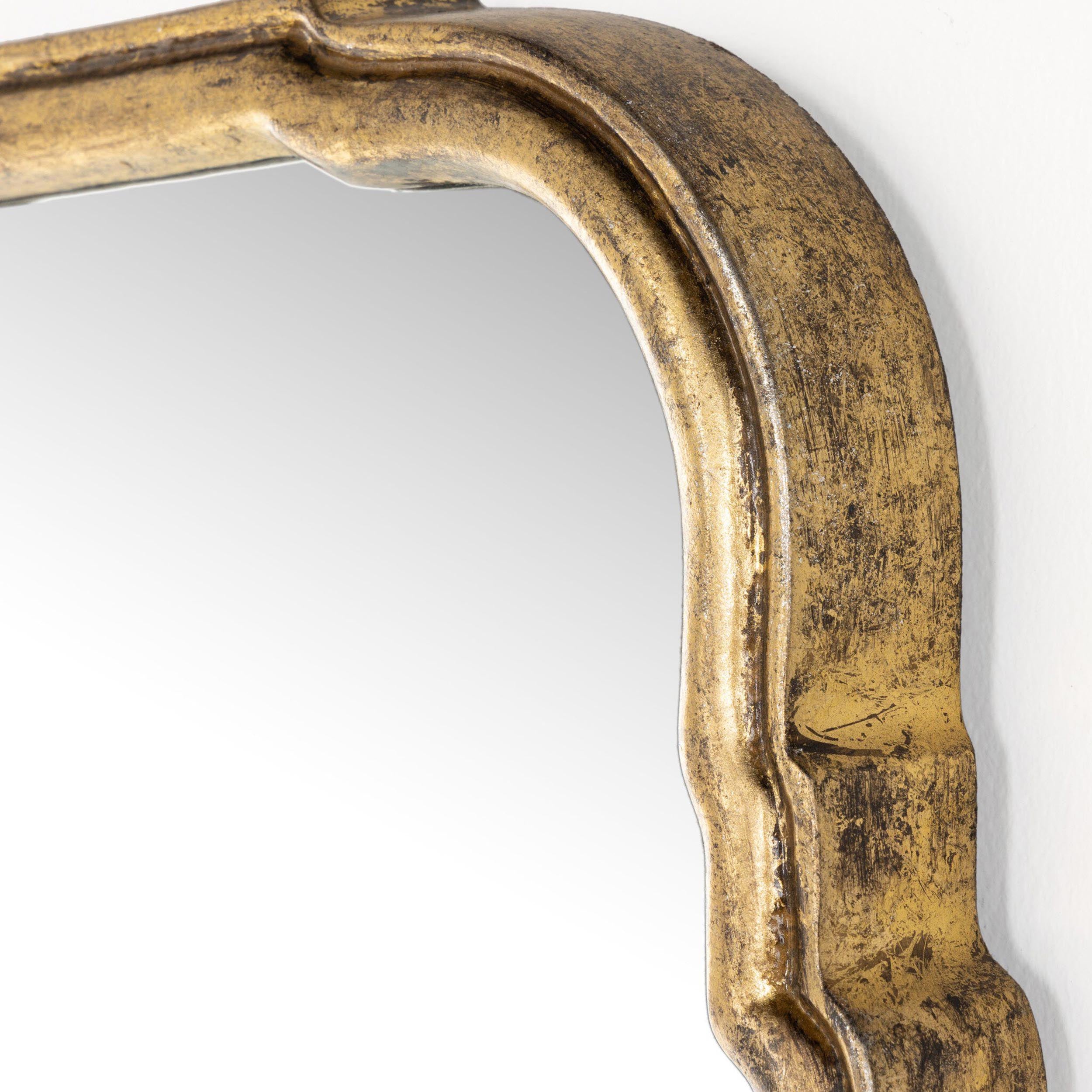 Loire Mirror, Antiqued Gold Leaf