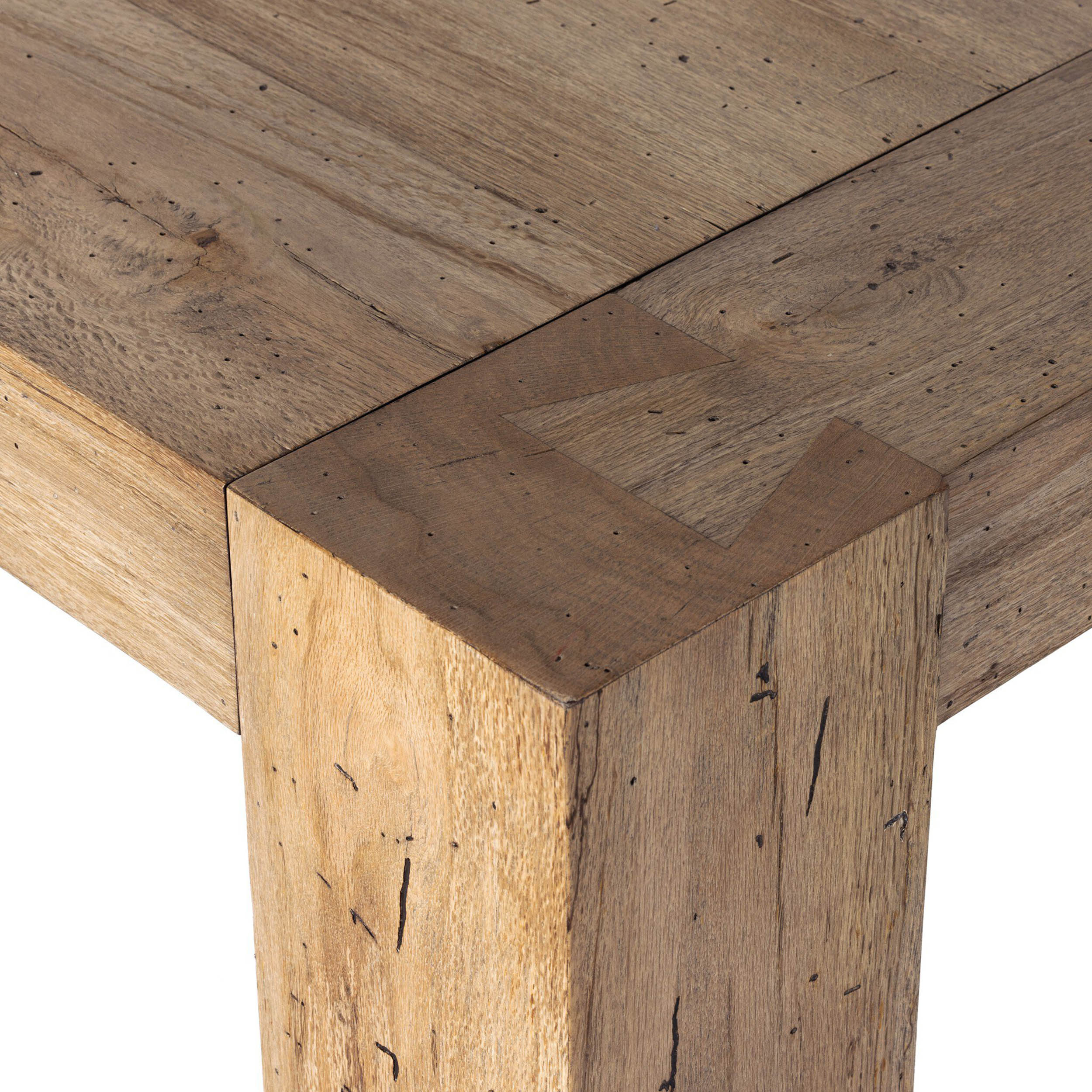 Abaso Dining Table, Rustic Wormwood Oak