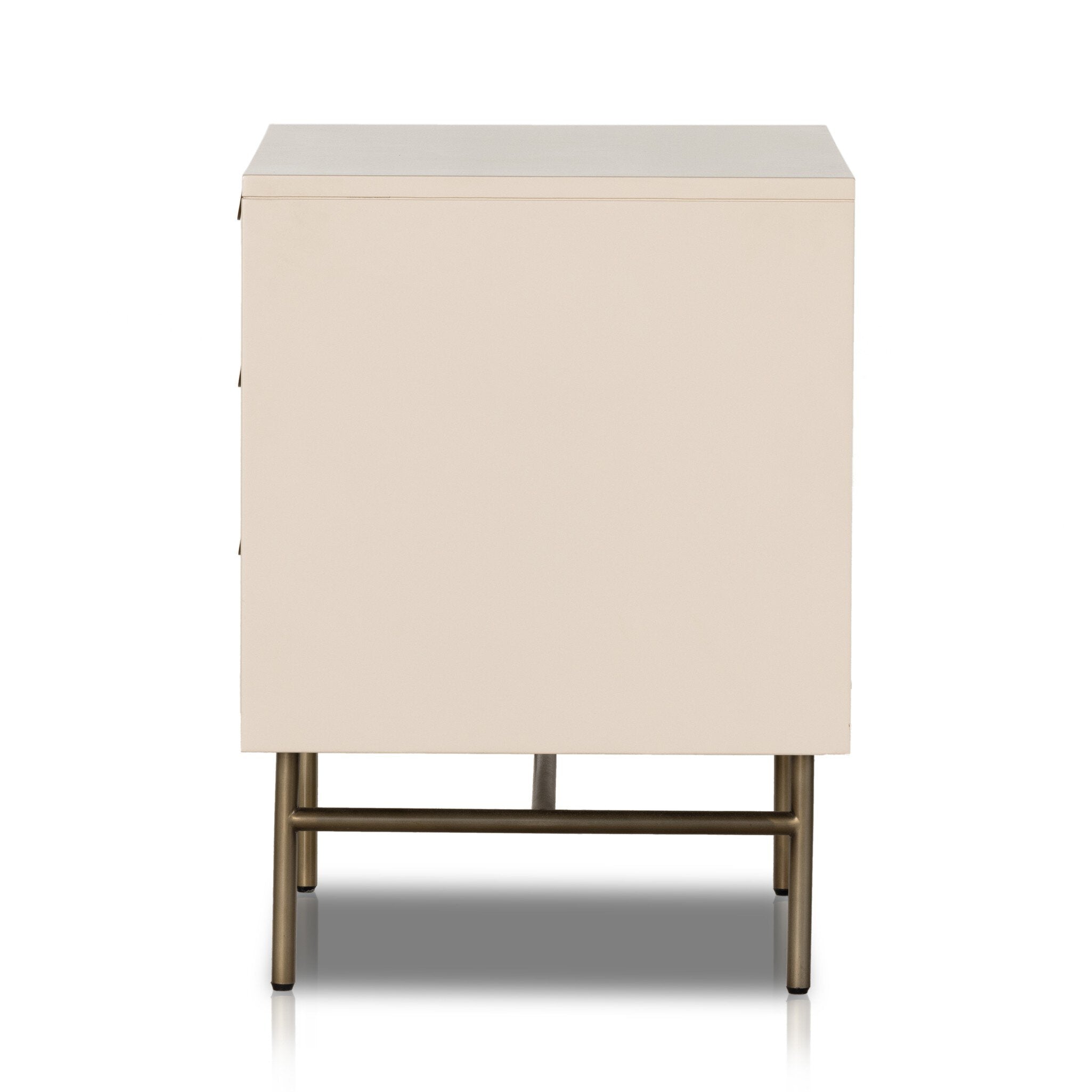 Luella Large Nightstand, Matte Alabaster
