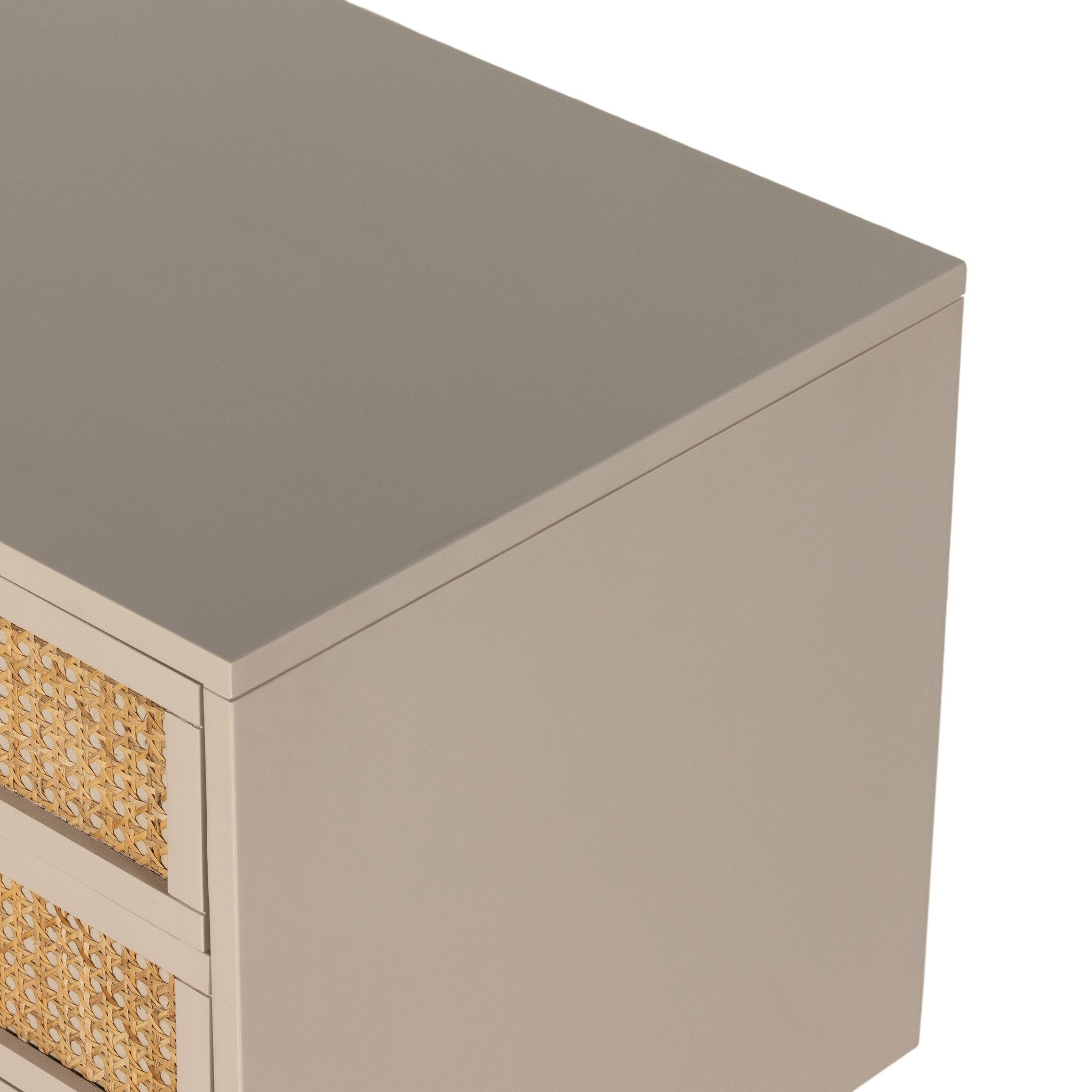 Luella Large Nightstand, Matte Alabaster