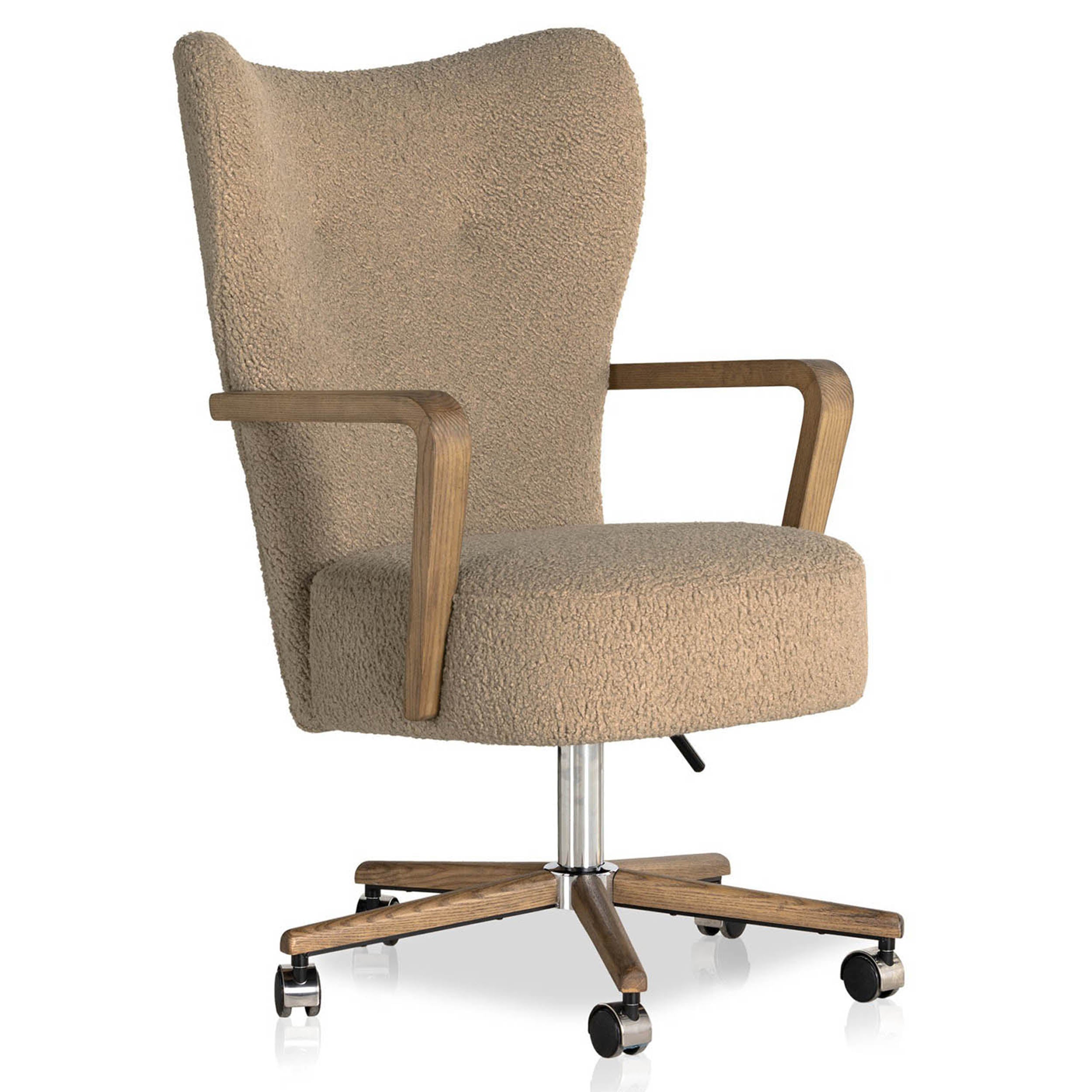 Melrose Desk Chair, Sheepskin Camel