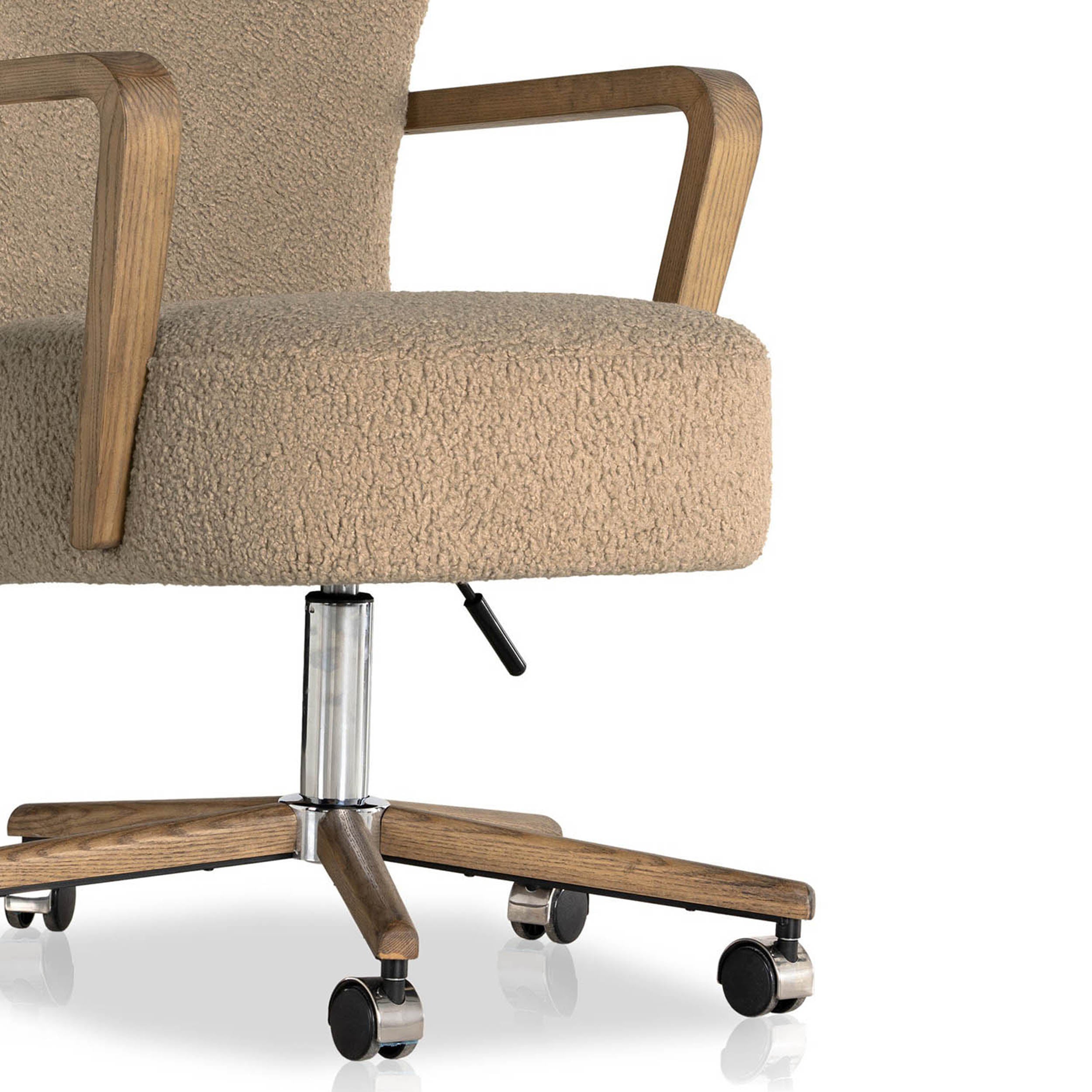 Melrose Desk Chair, Sheepskin Camel