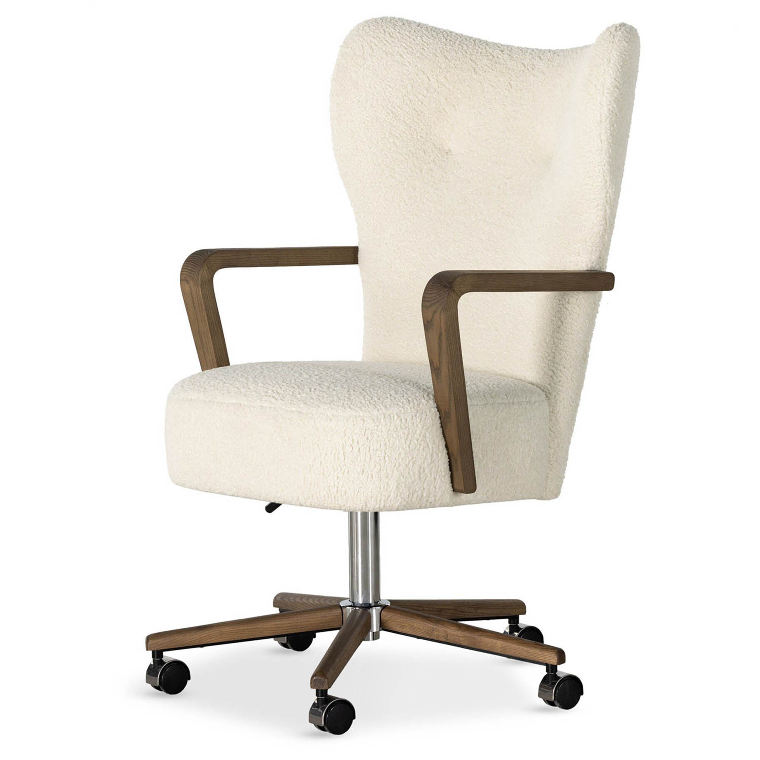 Melrose Desk Chair, Sheepskin Natural