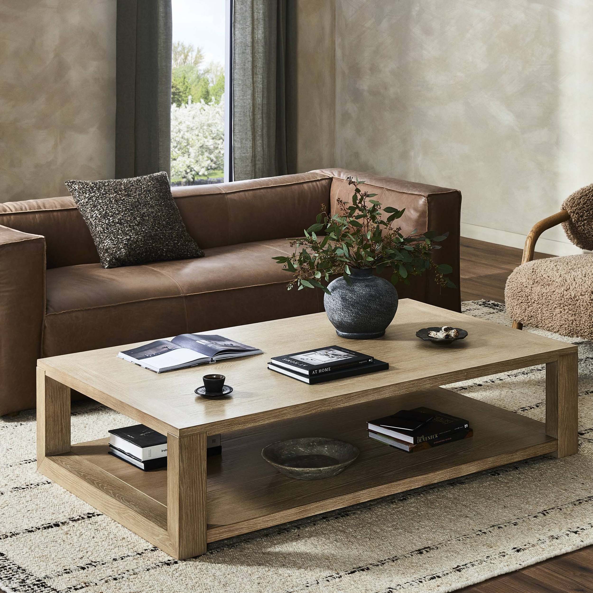 Thomas Coffee Table, Bleached Oak Veneer