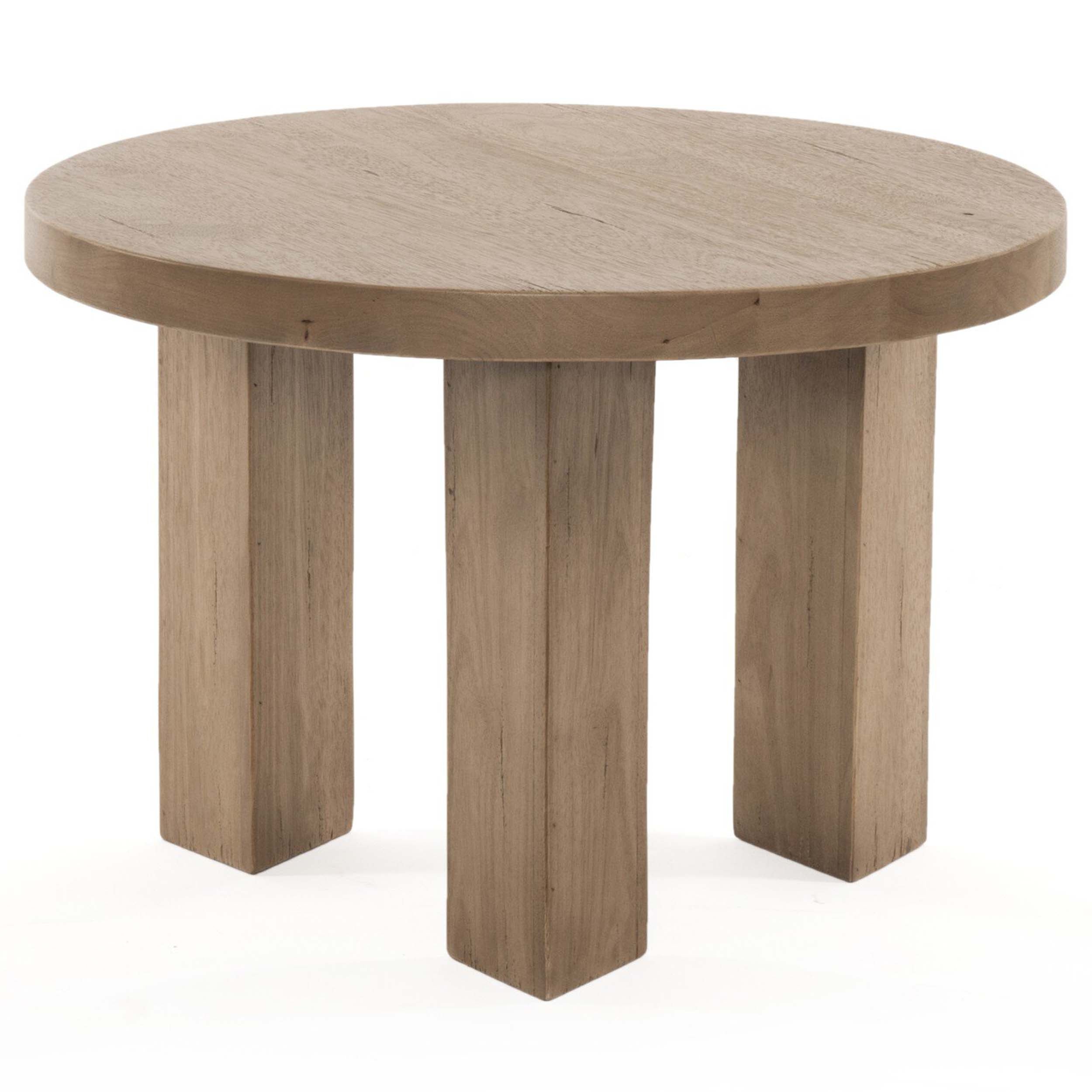 Mesa End Table, Light Brushed Parawood