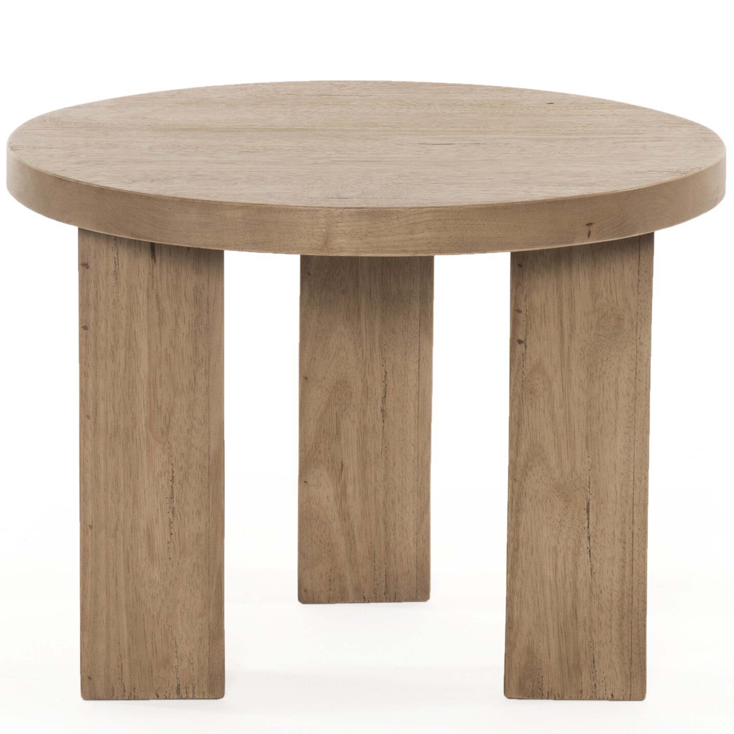 Mesa End Table, Light Brushed Parawood